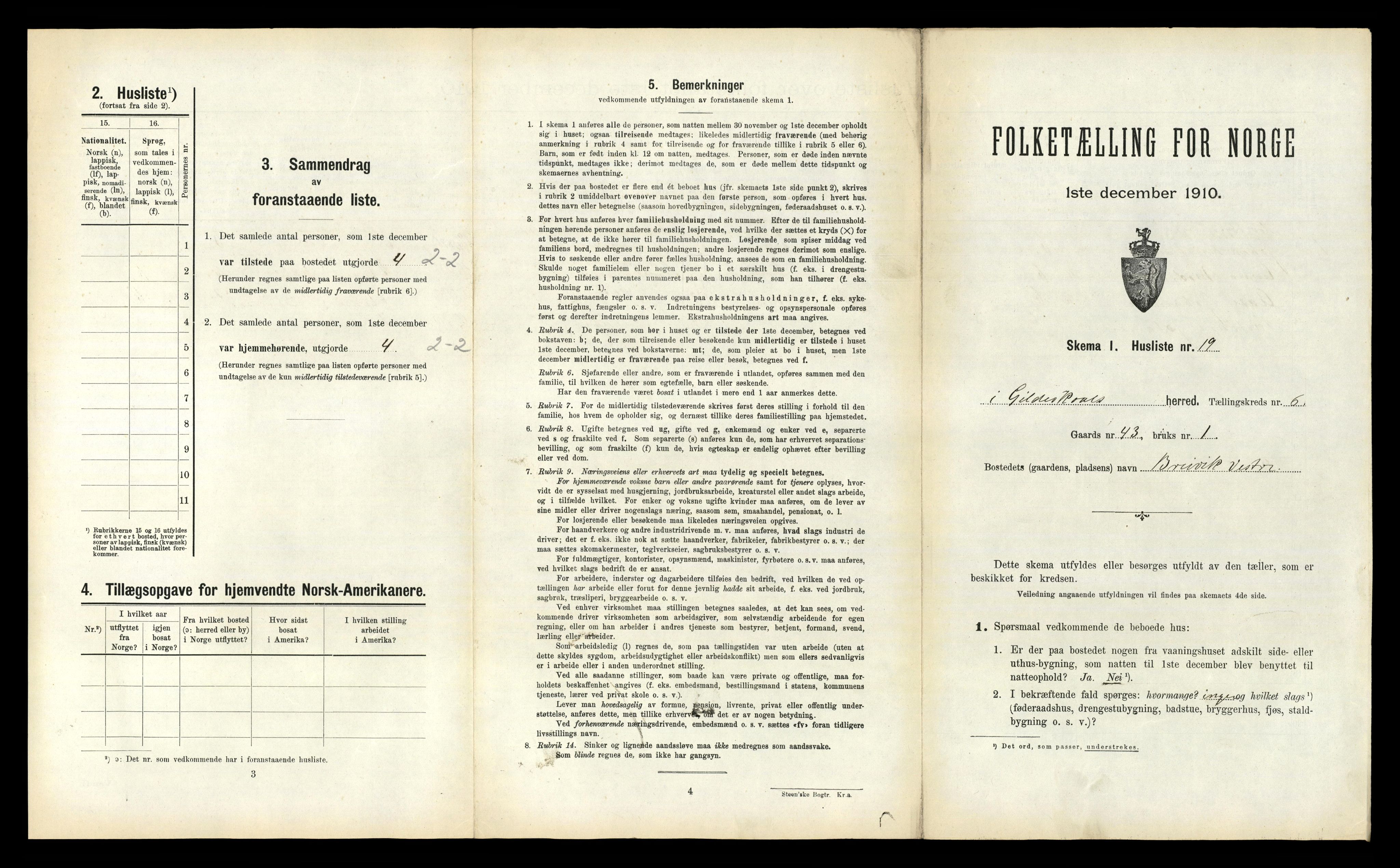 RA, 1910 census for Gildeskål, 1910, p. 715