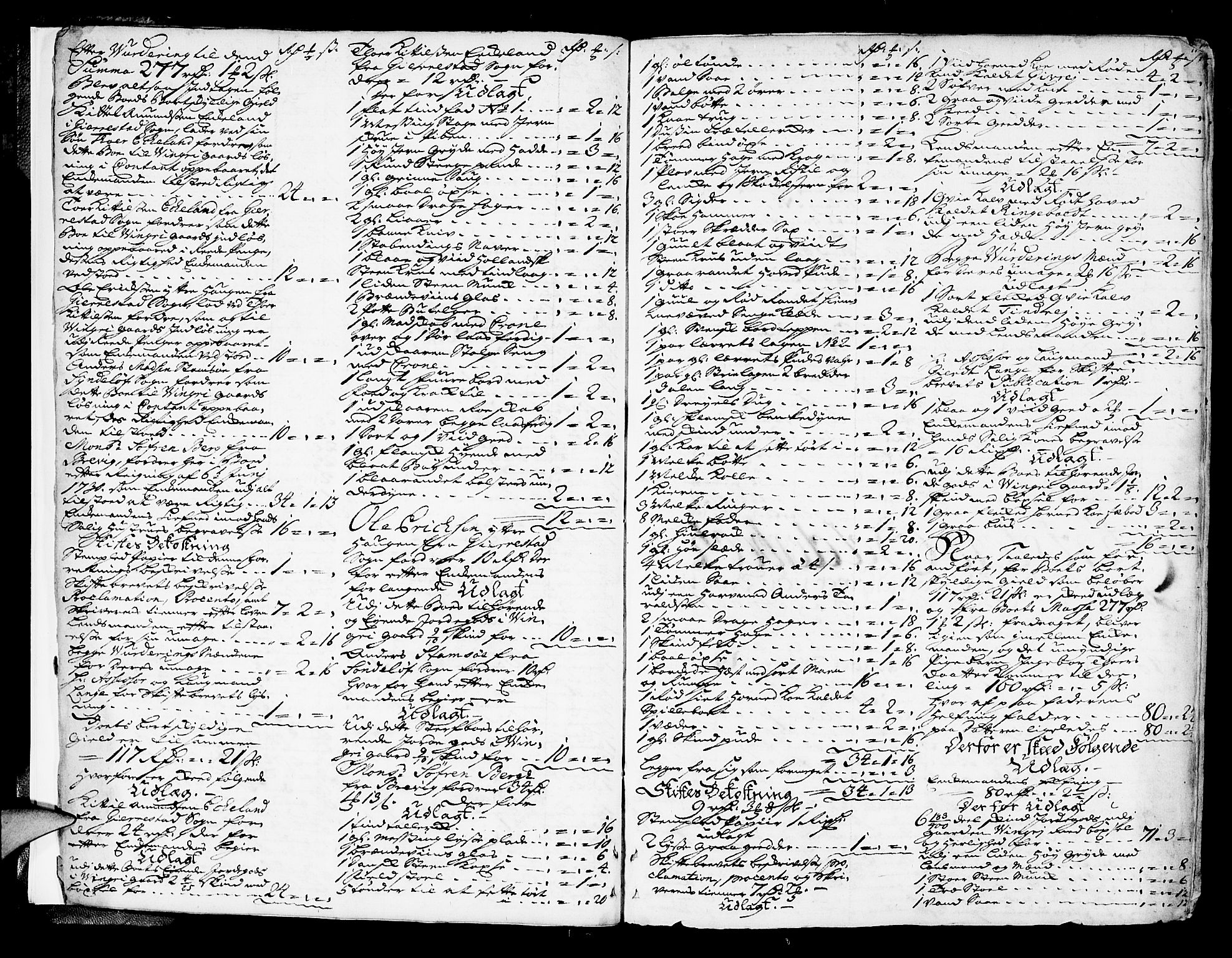 Bamble sorenskriveri, AV/SAKO-A-214/H/Hb/Hba/Hbaa/L0003b: Skifteprotokoll, 1732-1734, p. 10b-11a