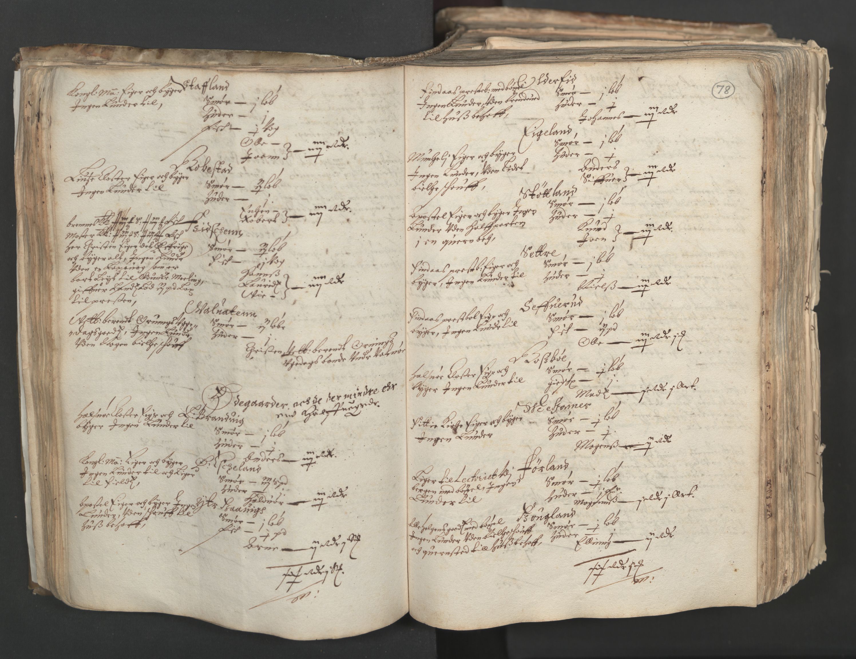 Rentekammeret inntil 1814, Realistisk ordnet avdeling, AV/RA-EA-4070/L/L0024/0001: Bergen lagdømme: / [A]: Alminnelig jordebok og skattemanntall (6 dalers kontribusjonsskatt). Sunnhordland, Hardanger, Nordhordland, Voss, Indre Sogn, Ytre Sogn, Sunnfjord, Nordfjord og Sunnmøre fogderi., 1661, p. 77b-78a