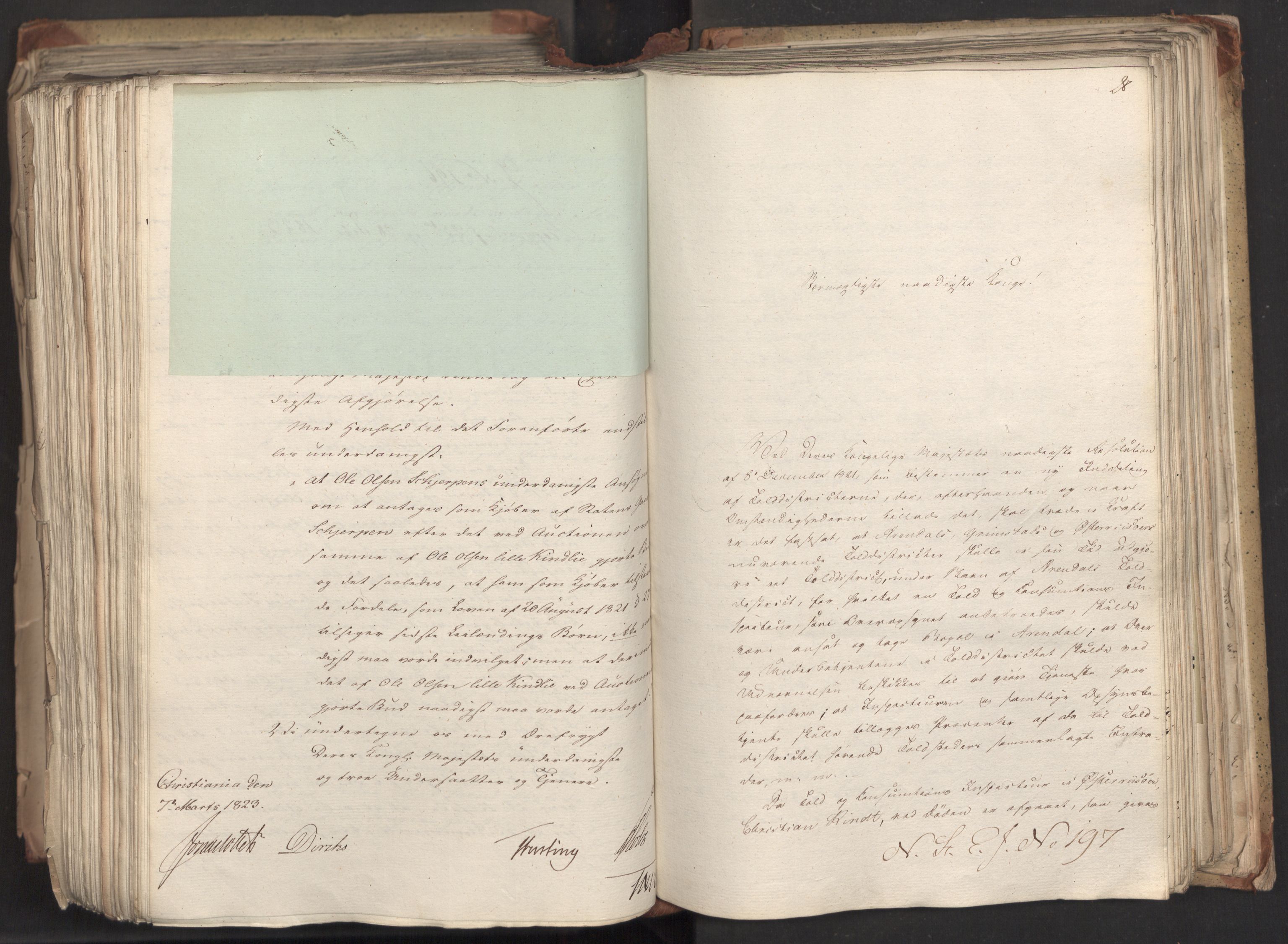 Statsrådsavdelingen i Stockholm, AV/RA-S-1003/D/Da/L0033: Regjeringsinnstillinger nr. 1-274, 1823, p. 503