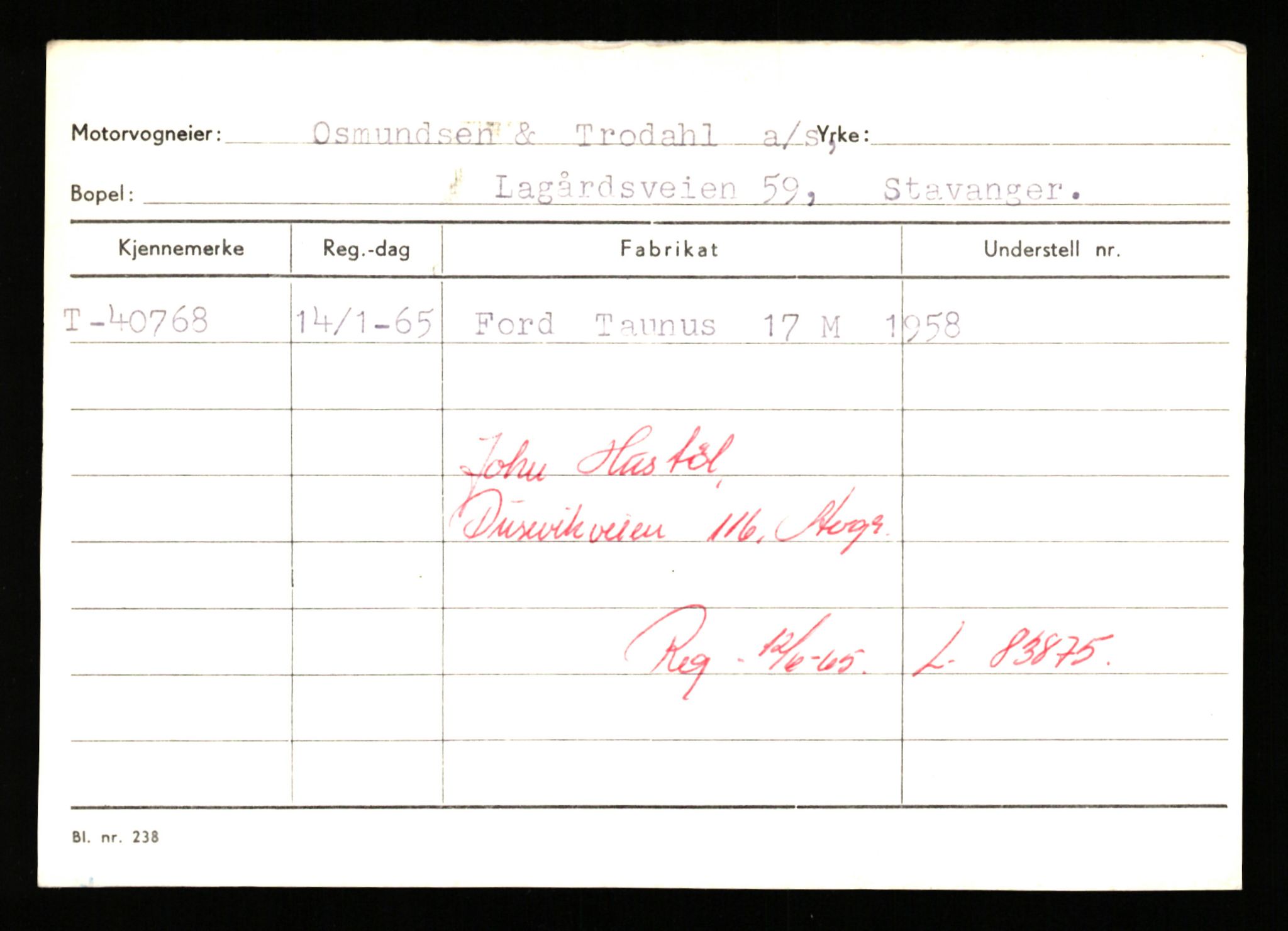 Stavanger trafikkstasjon, SAST/A-101942/0/G/L0006: Registreringsnummer: 34250 - 49007, 1930-1971, p. 1703