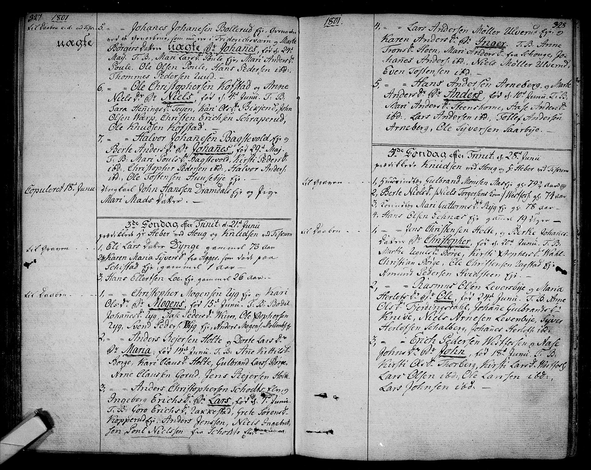 Eiker kirkebøker, AV/SAKO-A-4/F/Fa/L0009: Parish register (official) no. I 9, 1789-1806, p. 327-328