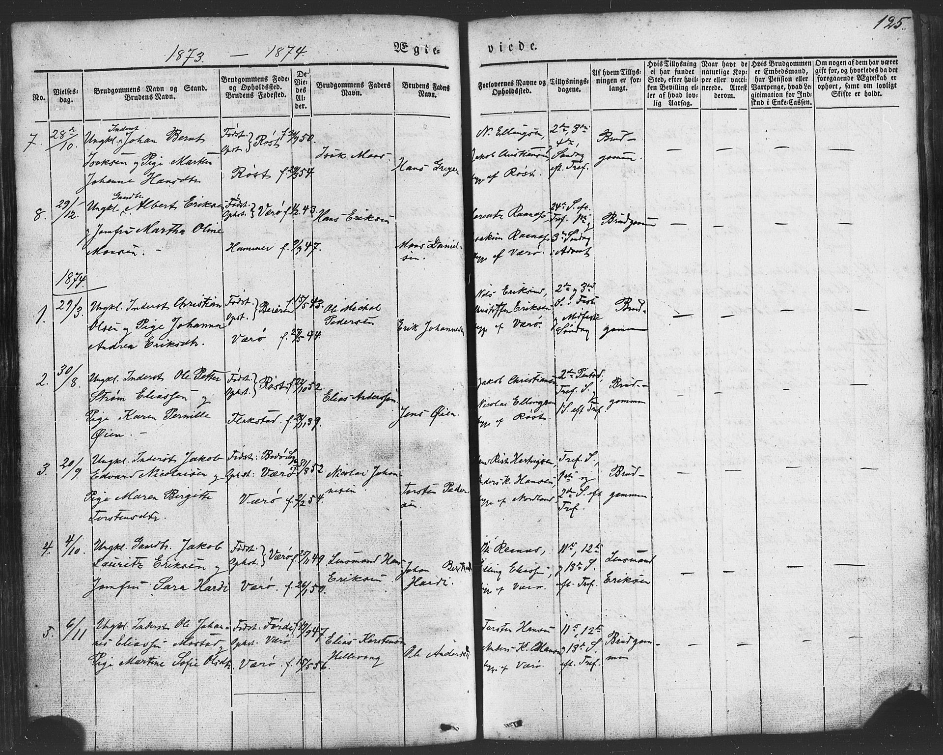 Ministerialprotokoller, klokkerbøker og fødselsregistre - Nordland, AV/SAT-A-1459/807/L0121: Parish register (official) no. 807A04, 1846-1879, p. 125