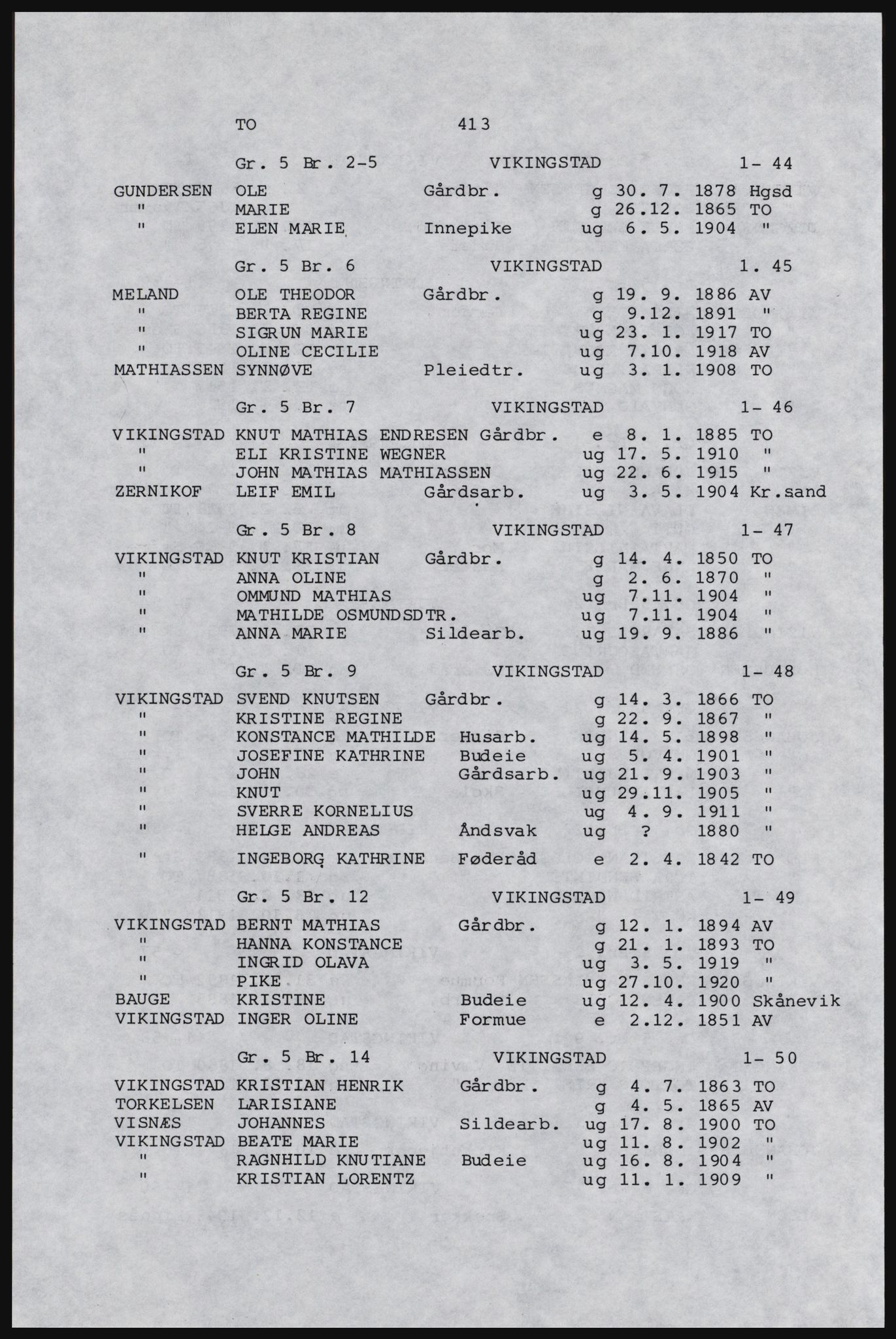 SAST, Copy of 1920 census for Karmøy, 1920, p. 437