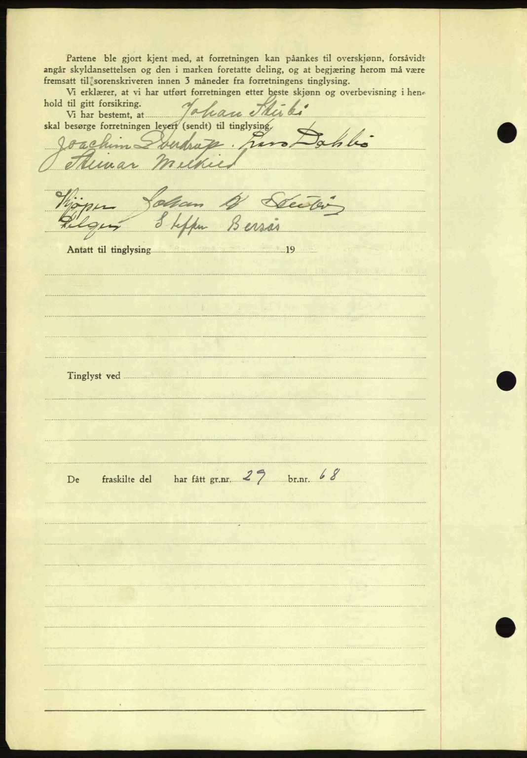 Romsdal sorenskriveri, AV/SAT-A-4149/1/2/2C: Mortgage book no. A14, 1943-1943, Diary no: : 1250/1943