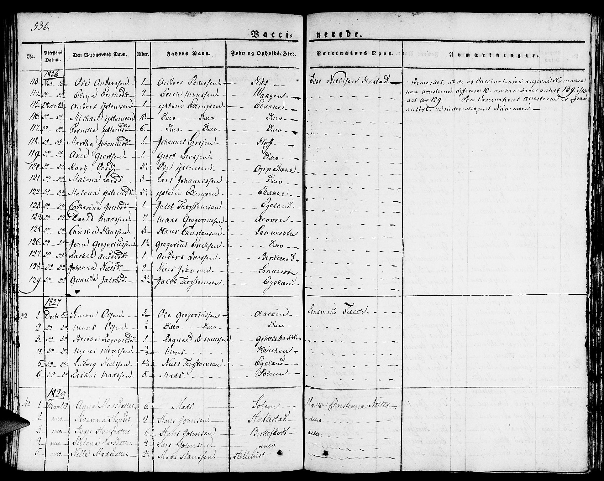 Gaular sokneprestembete, AV/SAB-A-80001/H/Haa: Parish register (official) no. A 3, 1821-1840, p. 536