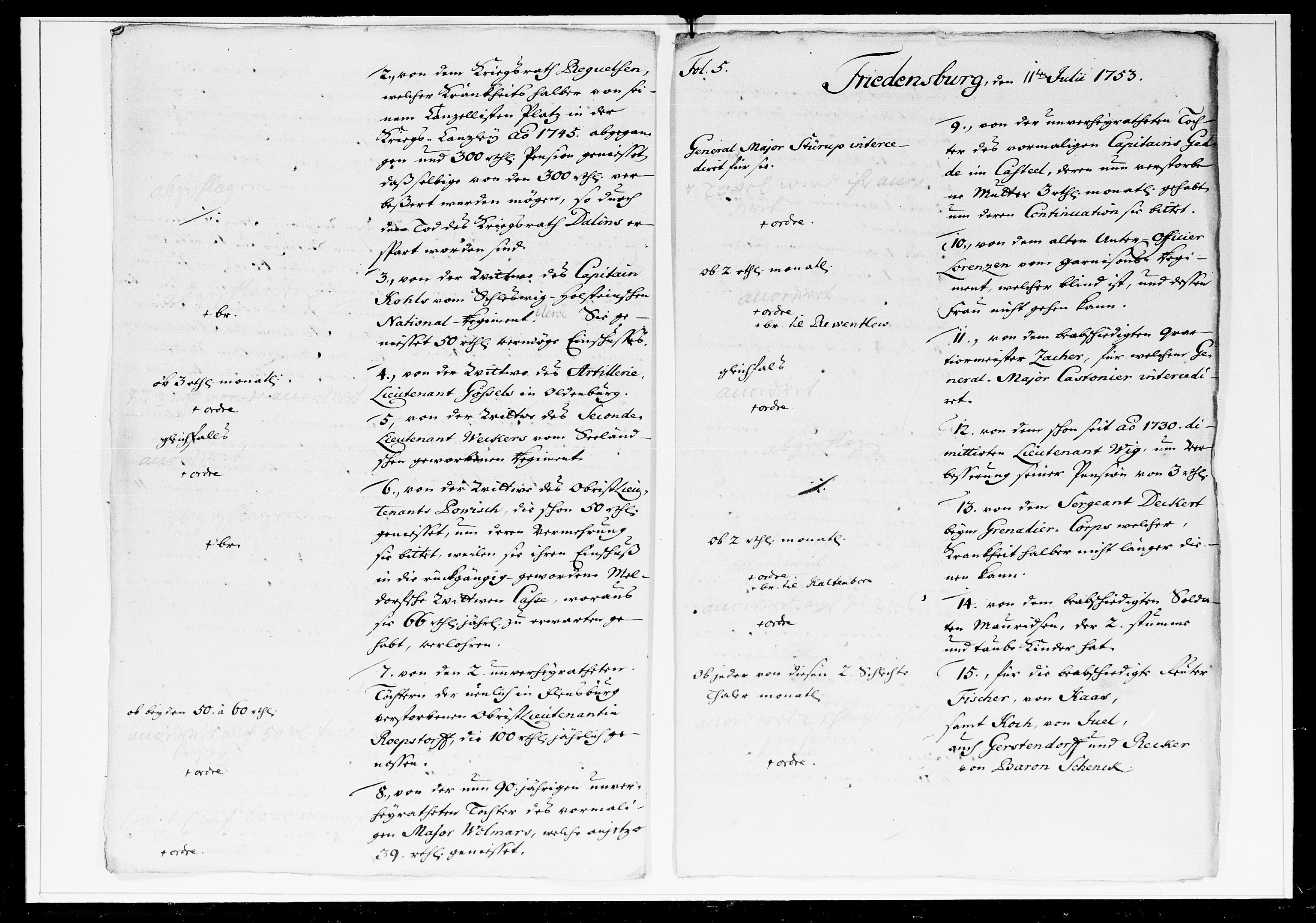 Krigskollegiet, Krigskancelliet, DRA/A-0006/-/1241-1247: Refererede sager, 1753, p. 225