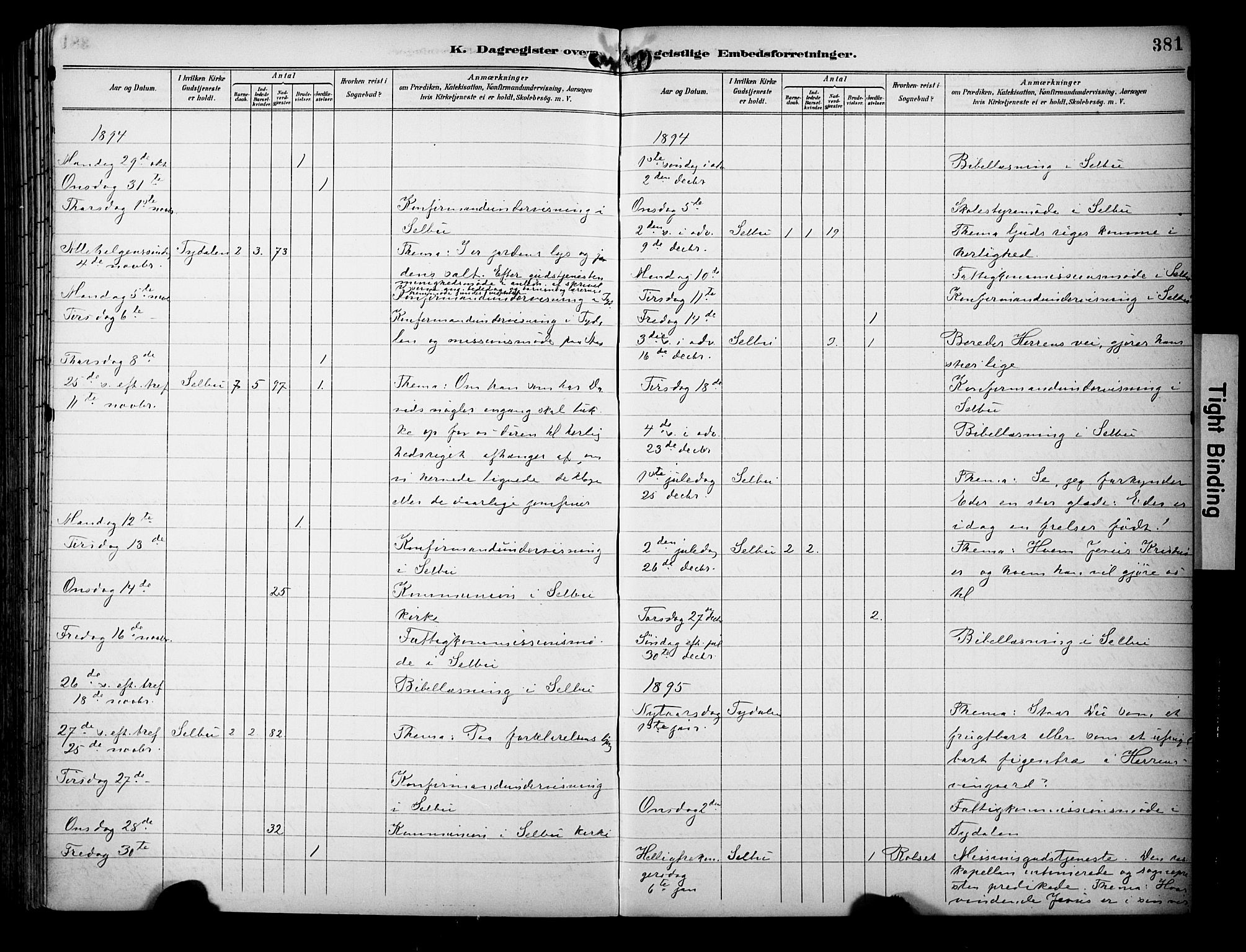 Ministerialprotokoller, klokkerbøker og fødselsregistre - Sør-Trøndelag, SAT/A-1456/695/L1149: Parish register (official) no. 695A09, 1891-1902, p. 381