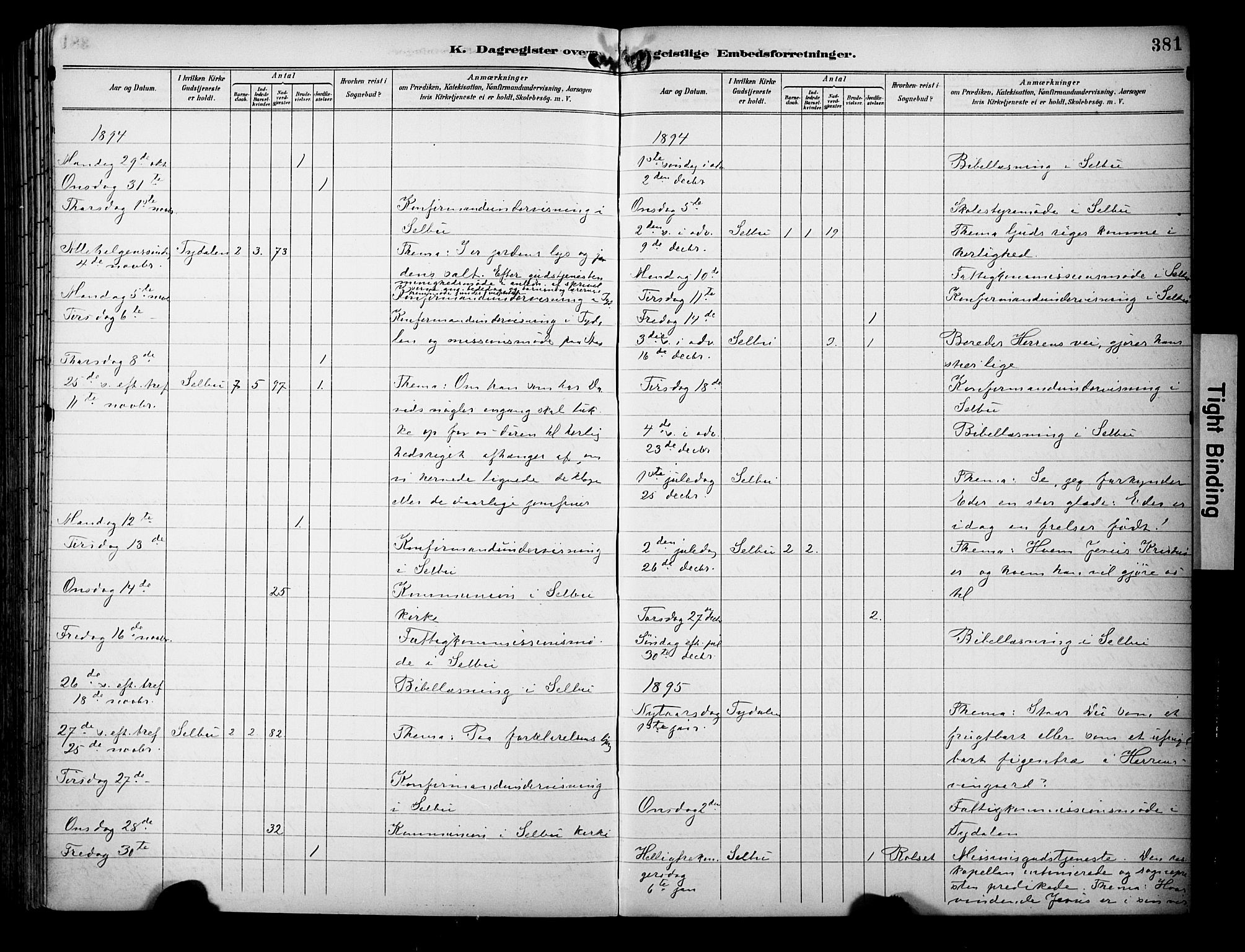 Ministerialprotokoller, klokkerbøker og fødselsregistre - Sør-Trøndelag, AV/SAT-A-1456/695/L1149: Parish register (official) no. 695A09, 1891-1902, p. 381