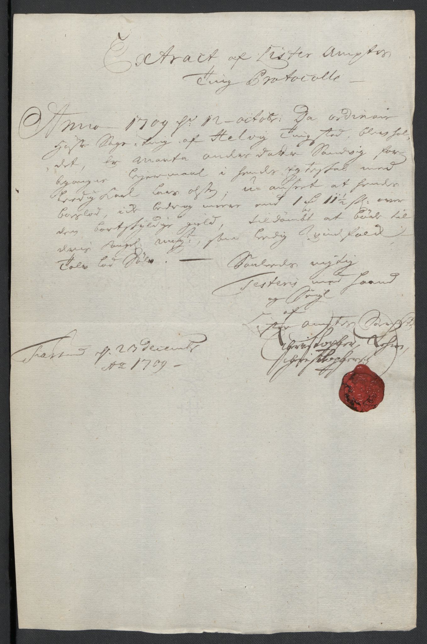 Rentekammeret inntil 1814, Reviderte regnskaper, Fogderegnskap, AV/RA-EA-4092/R43/L2552: Fogderegnskap Lista og Mandal, 1705-1709, p. 234