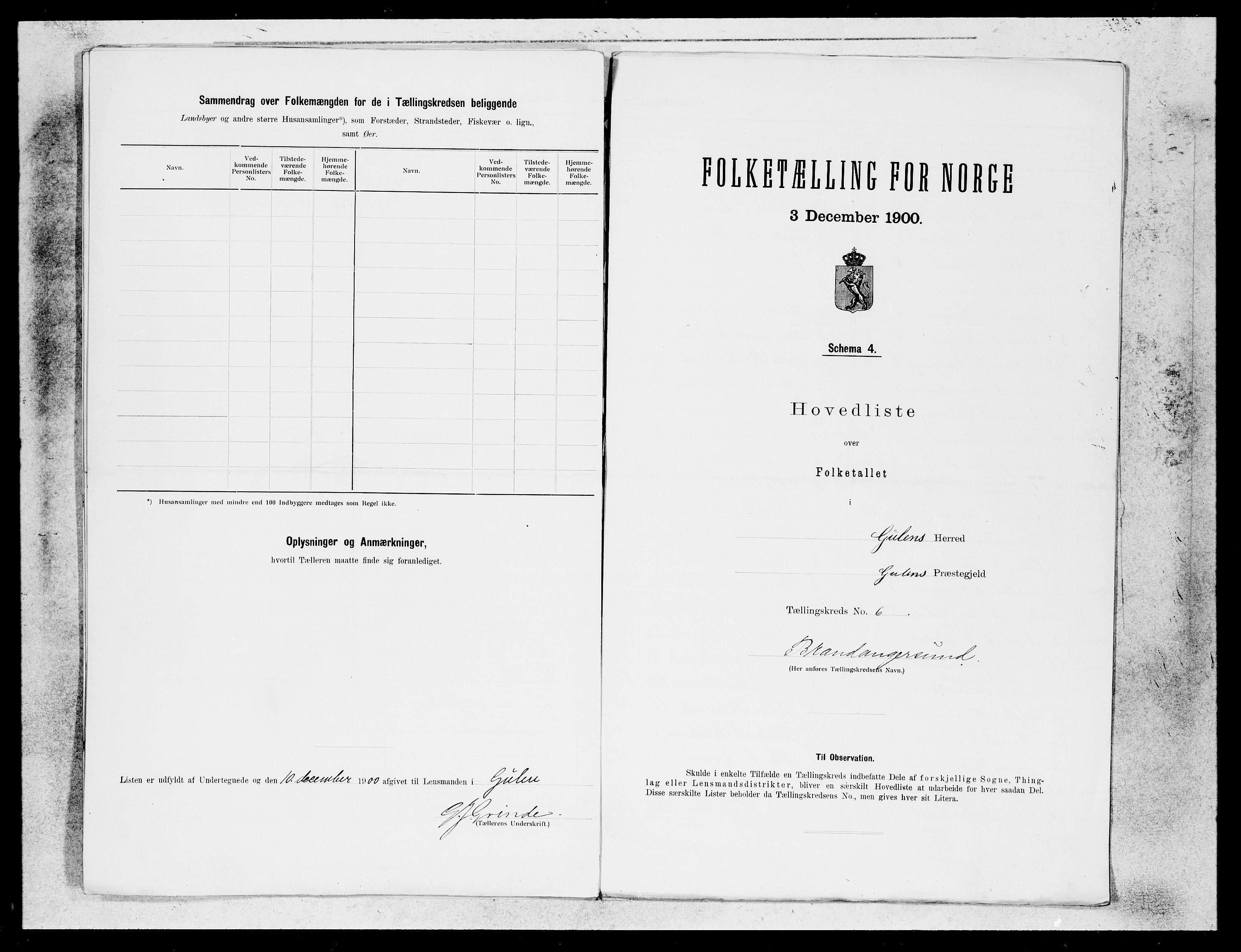 SAB, 1900 census for Gulen, 1900, p. 11