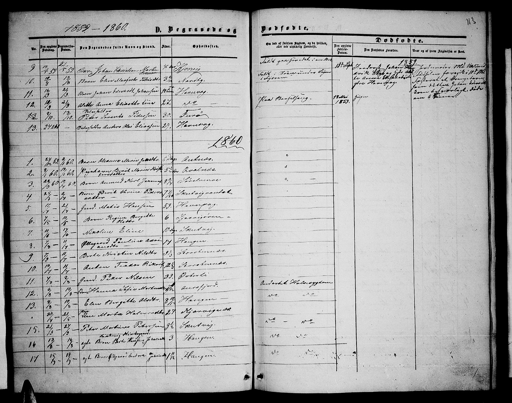 Balsfjord sokneprestembete, AV/SATØ-S-1303/G/Gab/L0001klokker: Parish register (copy) no. 1, 1856-1869, p. 113