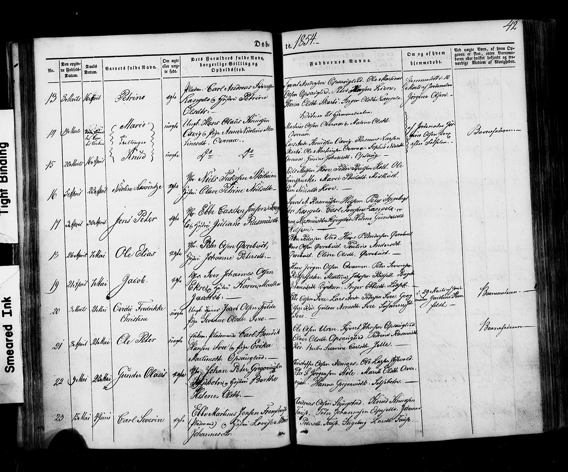 Ministerialprotokoller, klokkerbøker og fødselsregistre - Møre og Romsdal, AV/SAT-A-1454/520/L0275: Parish register (official) no. 520A05, 1844-1881, p. 42