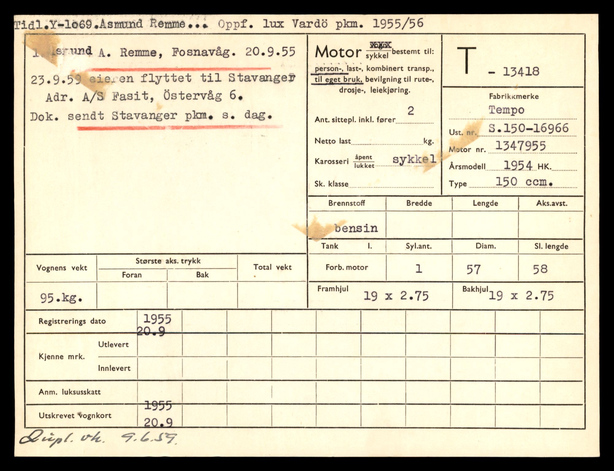 Møre og Romsdal vegkontor - Ålesund trafikkstasjon, AV/SAT-A-4099/F/Fe/L0039: Registreringskort for kjøretøy T 13361 - T 13530, 1927-1998, p. 981