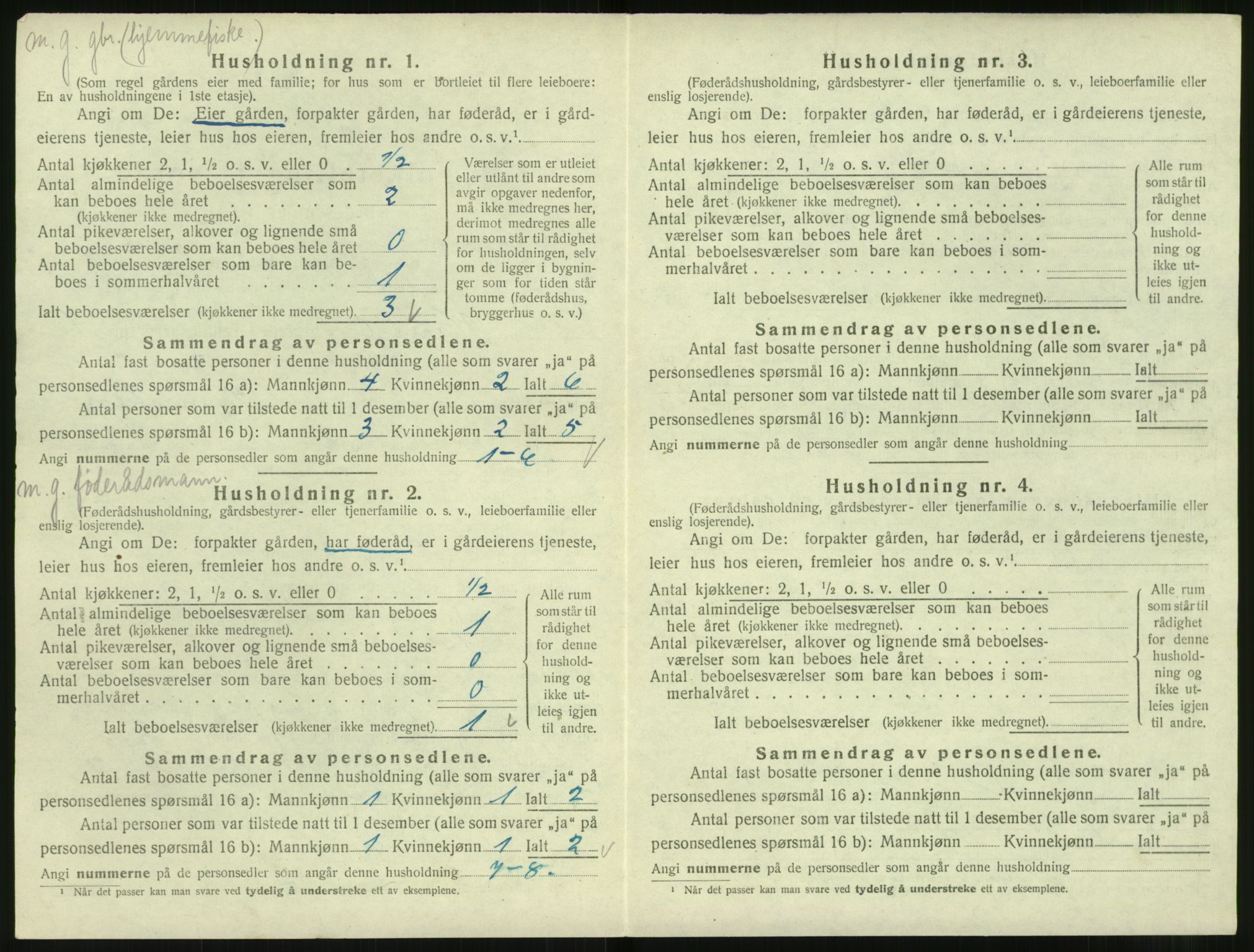 SAT, 1920 census for Hareid, 1920, p. 84