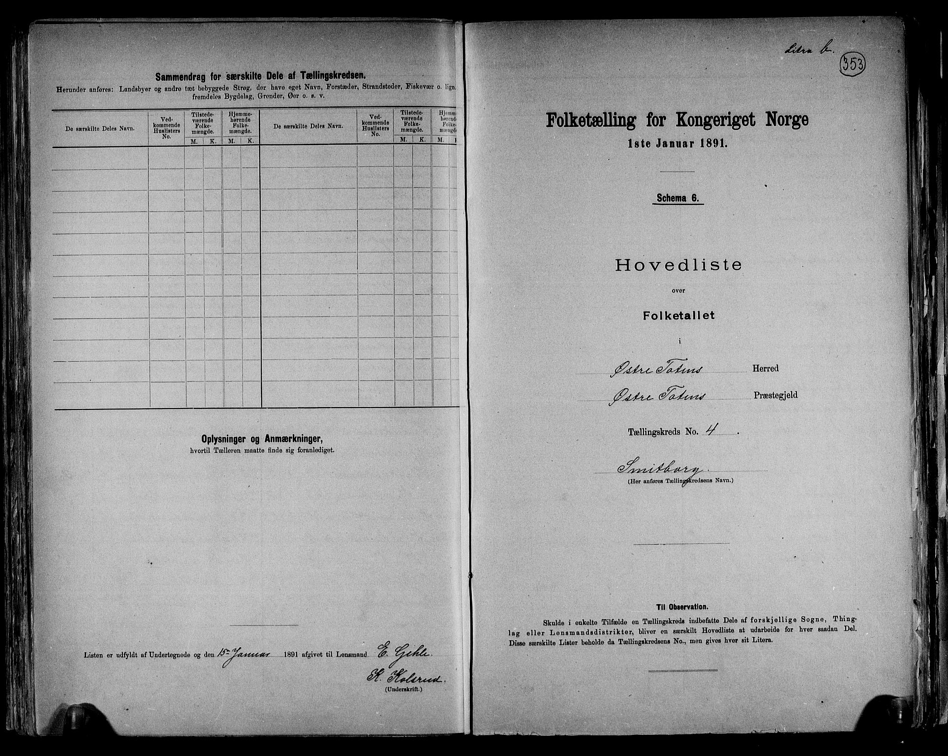 RA, 1891 census for 0528 Østre Toten, 1891, p. 16