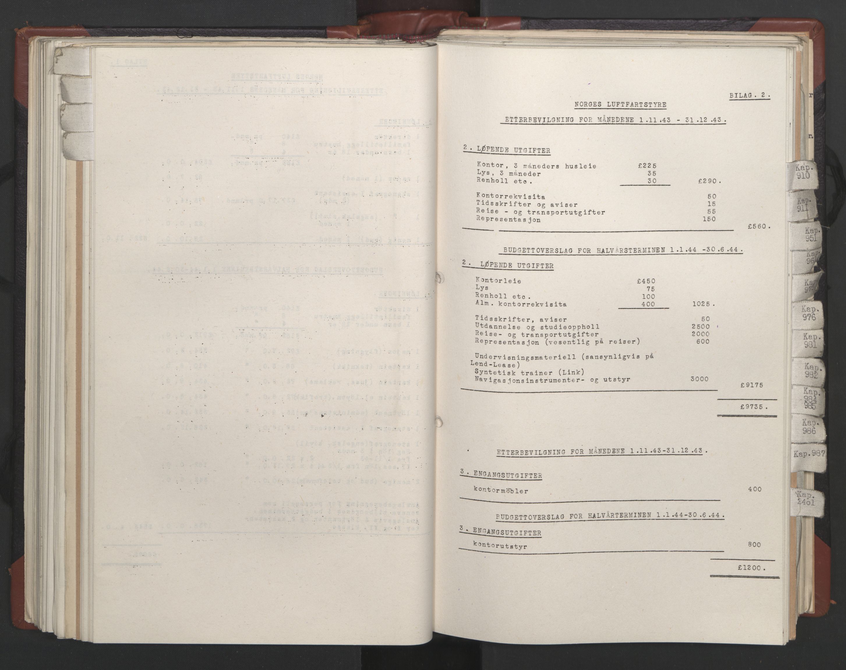 Statsrådssekretariatet, RA/S-1001/A/Ac/L0124: Kgl. res. 14/1-30/6, 1944, p. 174