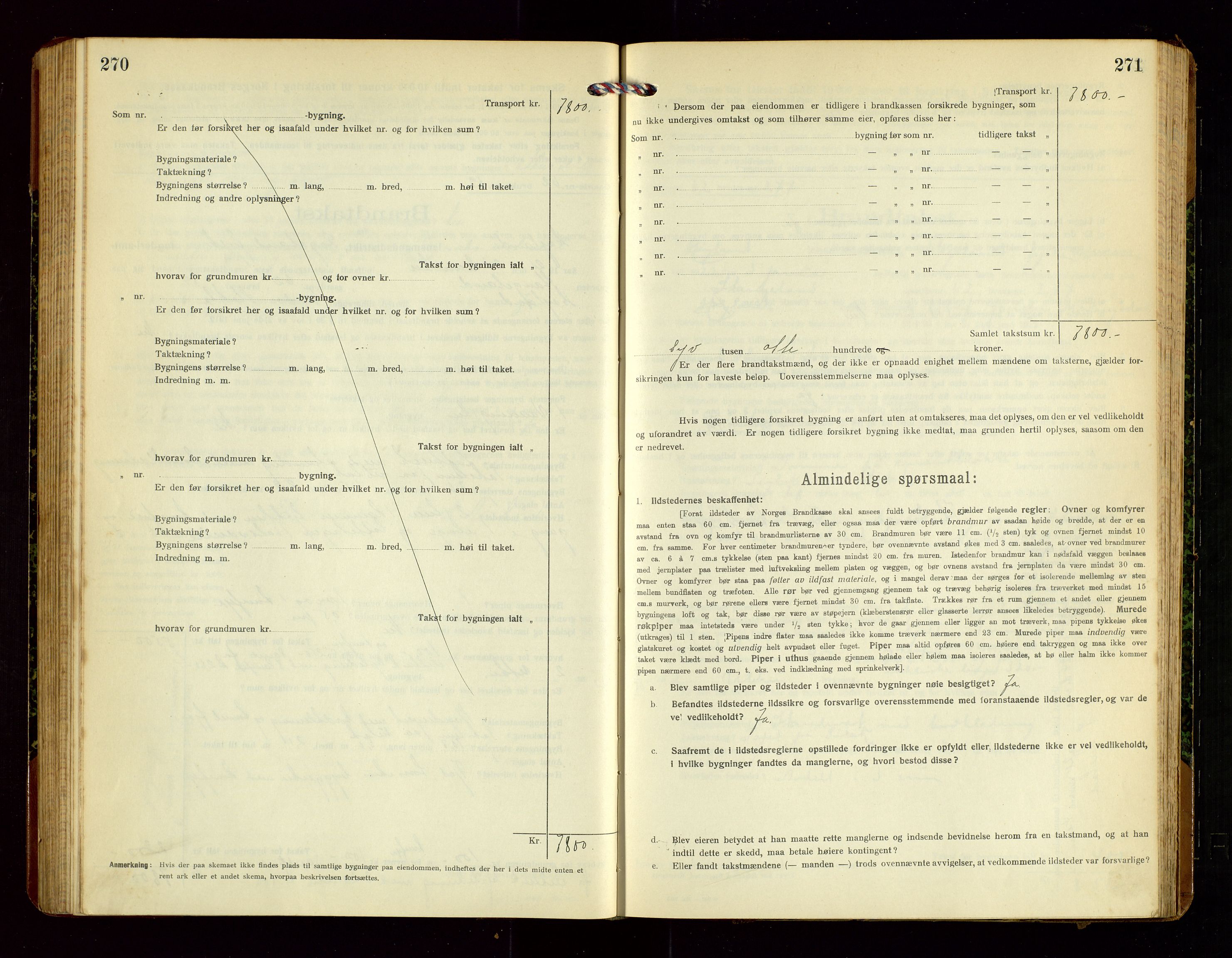 Høyland/Sandnes lensmannskontor, AV/SAST-A-100166/Gob/L0003: "Brandtakstprotokol", 1918-1924, p. 270-271