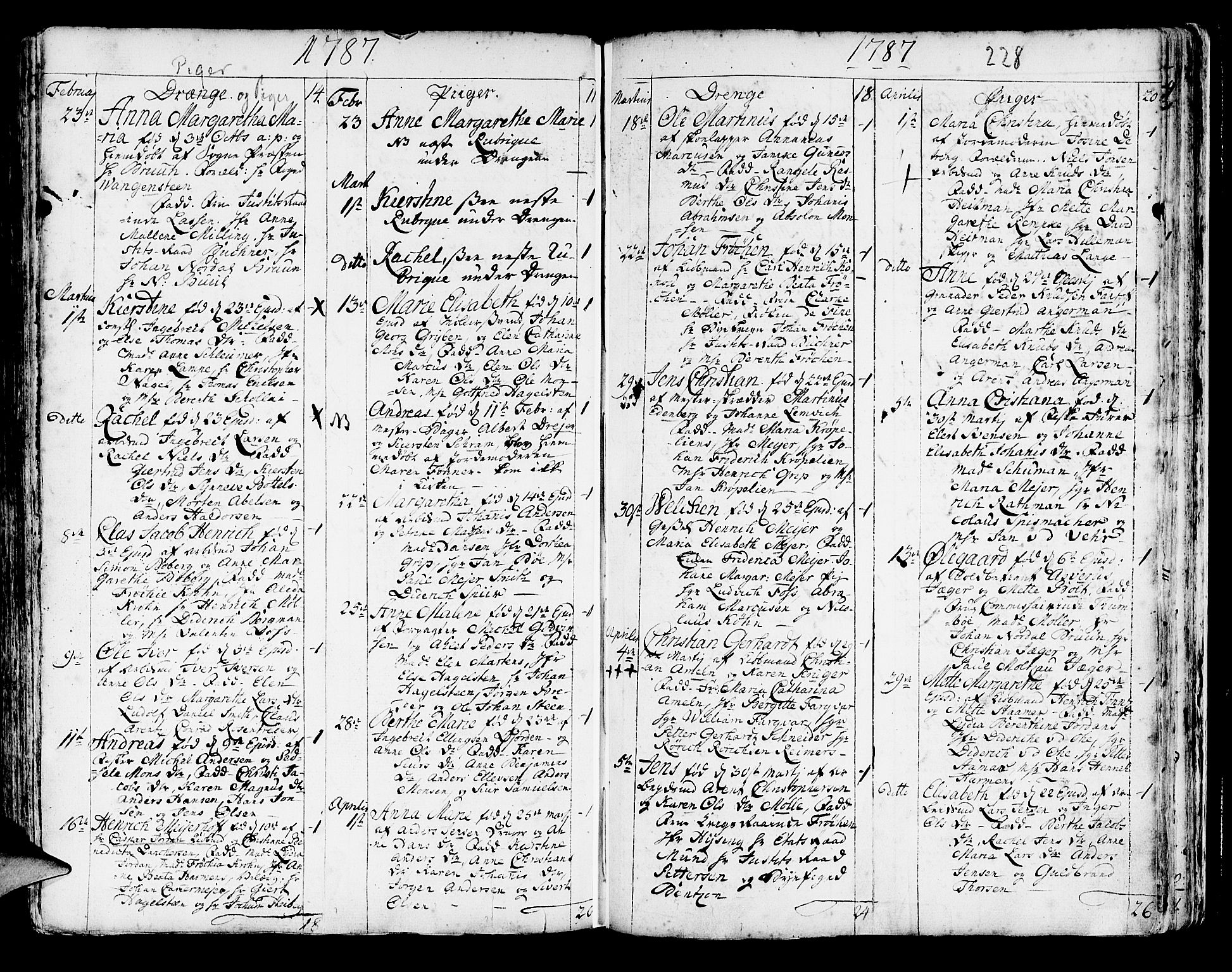 Korskirken sokneprestembete, SAB/A-76101/H/Haa/L0005: Parish register (official) no. A 5, 1751-1789, p. 228