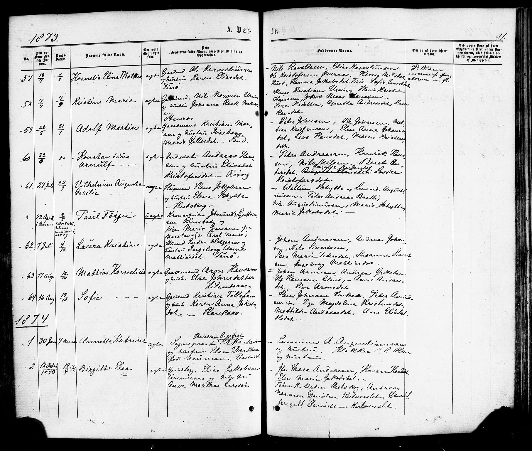 Ministerialprotokoller, klokkerbøker og fødselsregistre - Nordland, SAT/A-1459/859/L0845: Parish register (official) no. 859A05, 1863-1877, p. 91