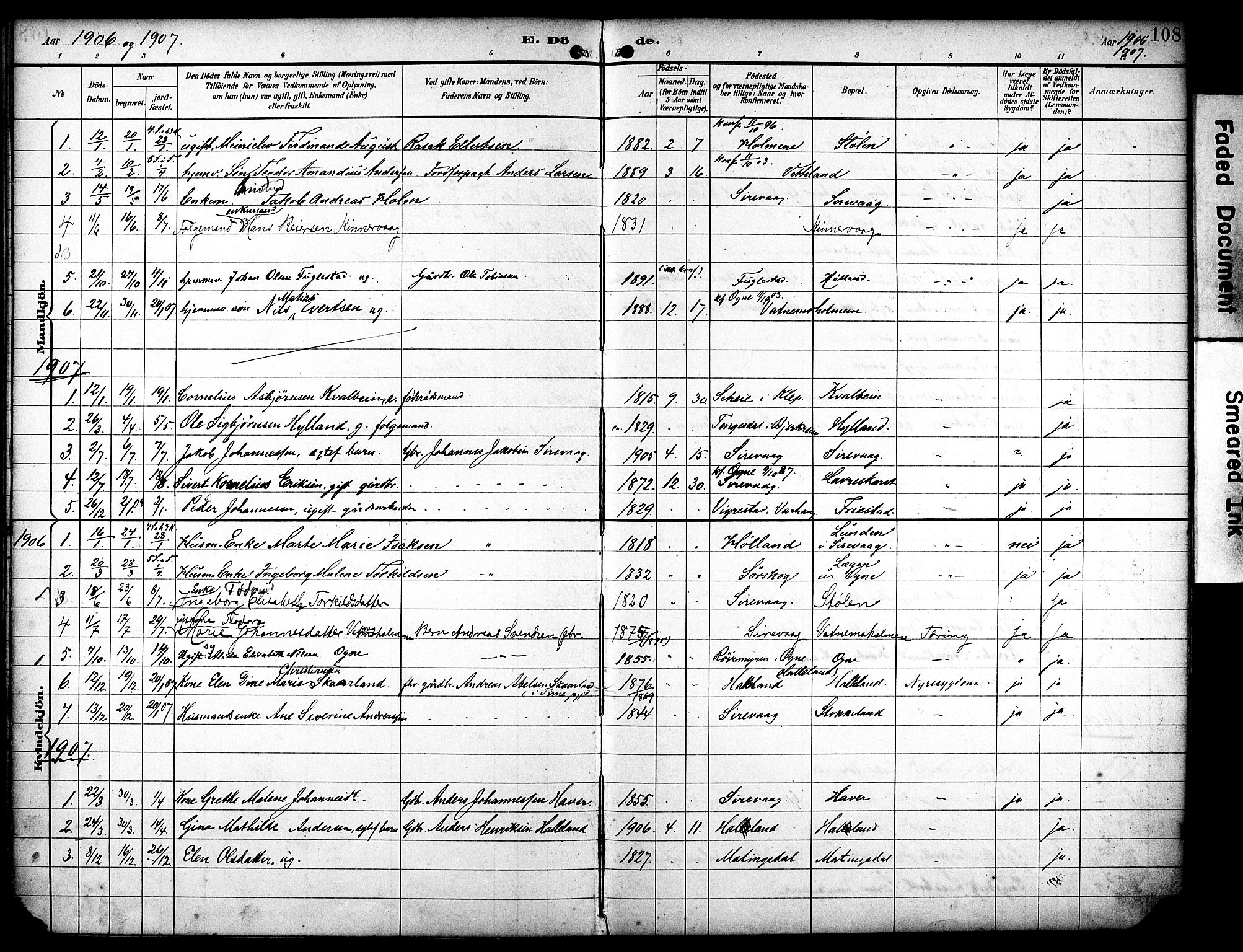 Eigersund sokneprestkontor, AV/SAST-A-101807/001/30/30BA/L0020: Parish register (official) no. A 19, 1893-1910, p. 108
