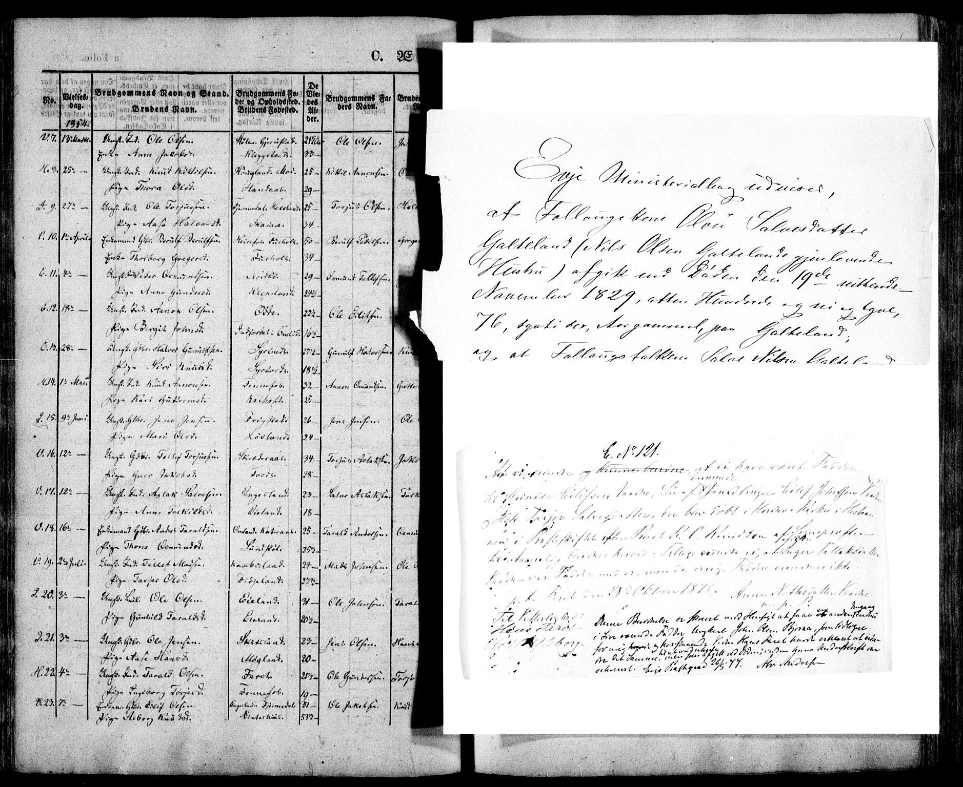 Evje sokneprestkontor, AV/SAK-1111-0008/F/Fa/Faa/L0005: Parish register (official) no. A 5, 1843-1865, p. 307