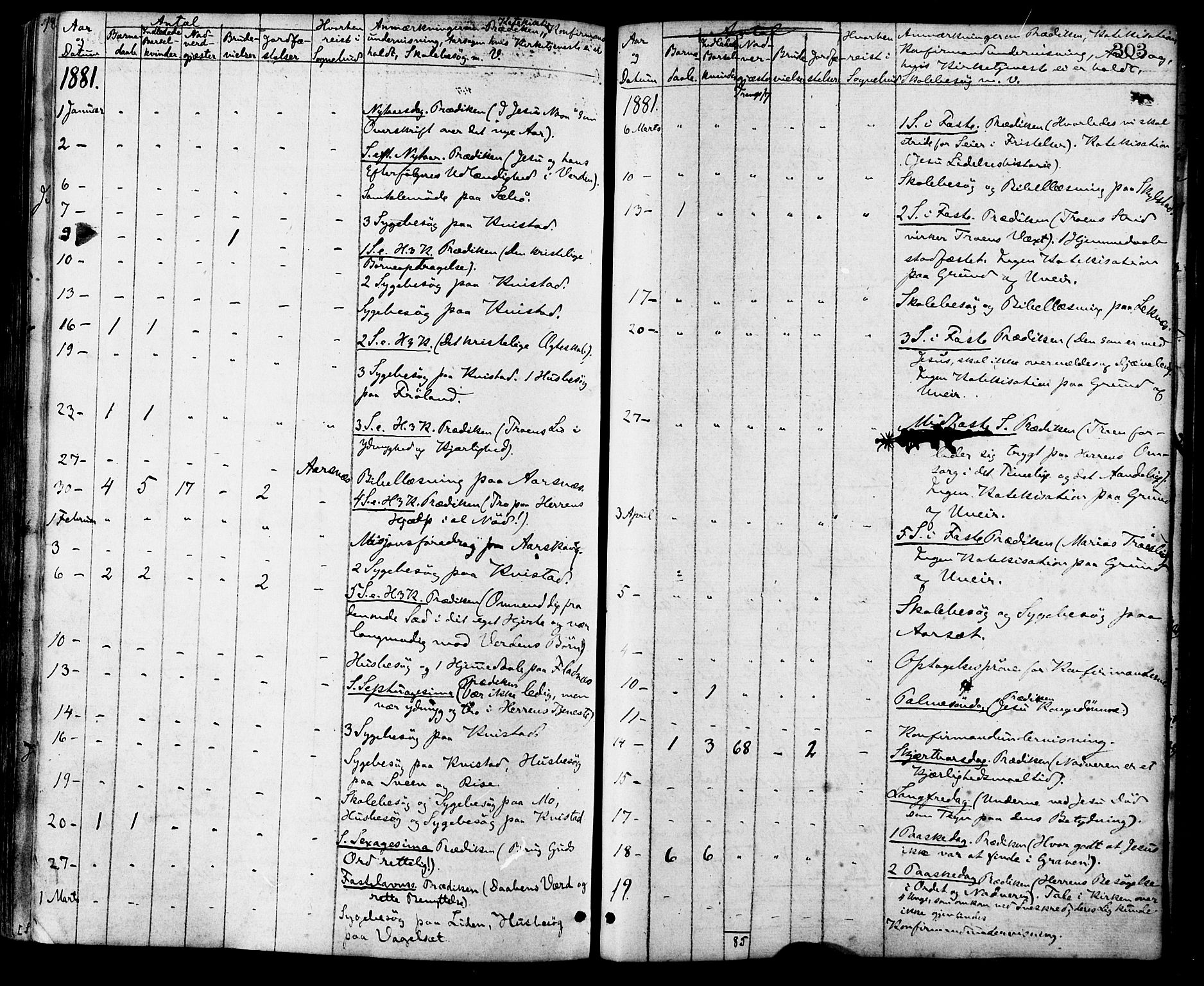 Ministerialprotokoller, klokkerbøker og fødselsregistre - Møre og Romsdal, AV/SAT-A-1454/515/L0210: Parish register (official) no. 515A06, 1868-1885, p. 303