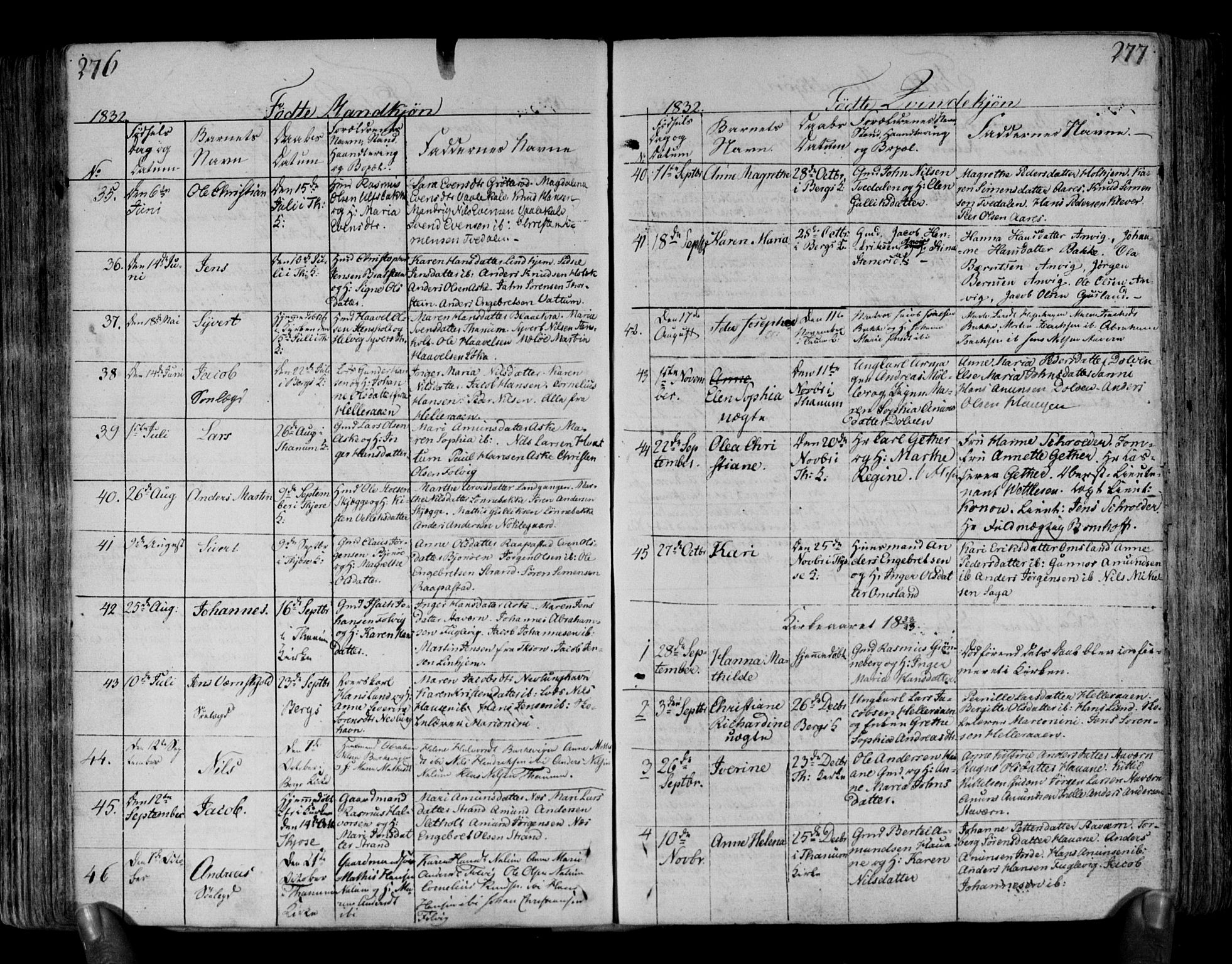 Brunlanes kirkebøker, SAKO/A-342/F/Fa/L0002: Parish register (official) no. I 2, 1802-1834, p. 276-277