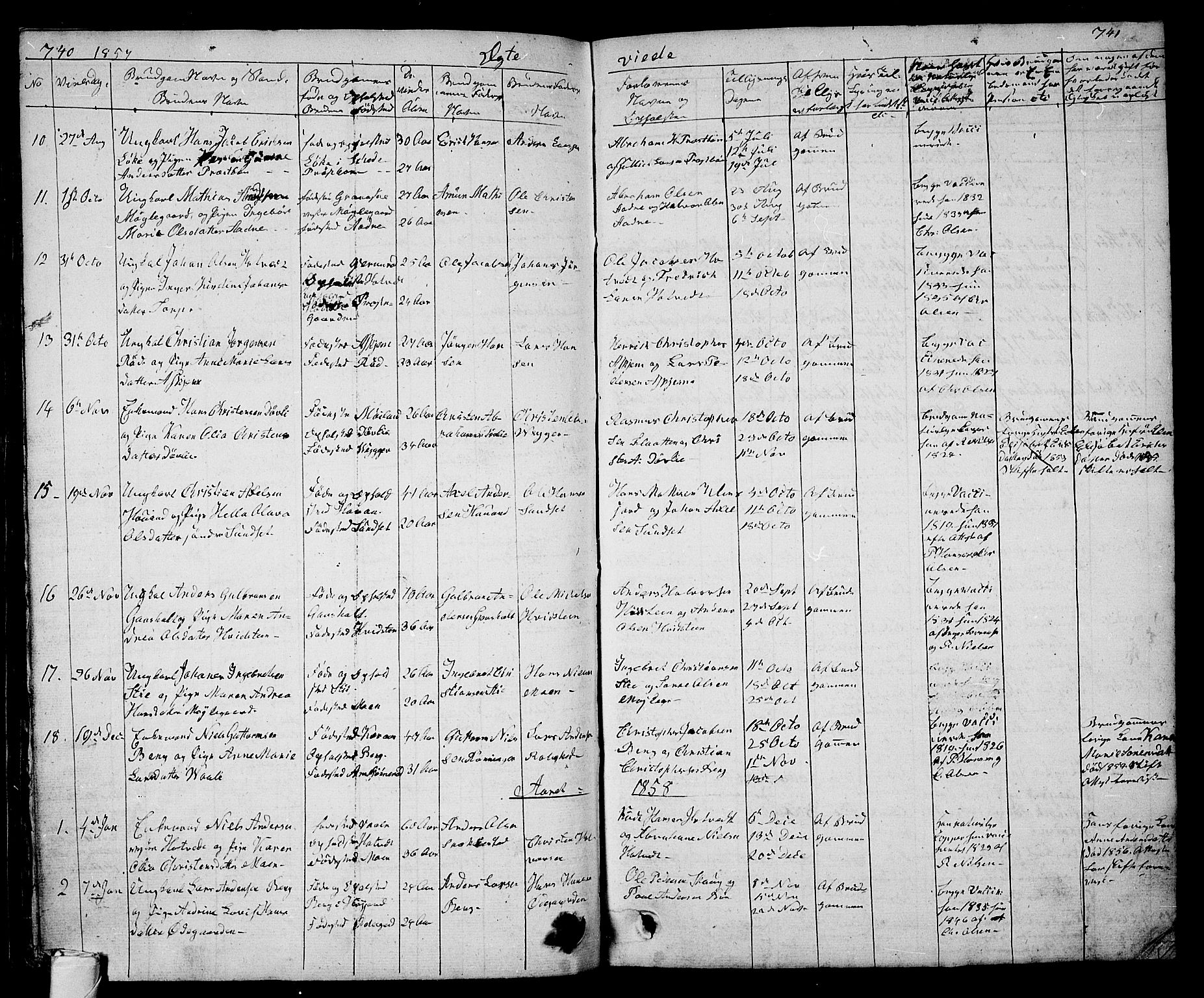 Andebu kirkebøker, AV/SAKO-A-336/G/Ga/L0003: Parish register (copy) no. I 3, 1832-1867, p. 740-741