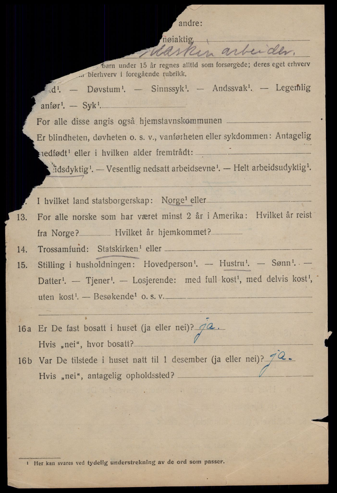 SAT, 1920 census for Trondheim, 1920, p. 107971