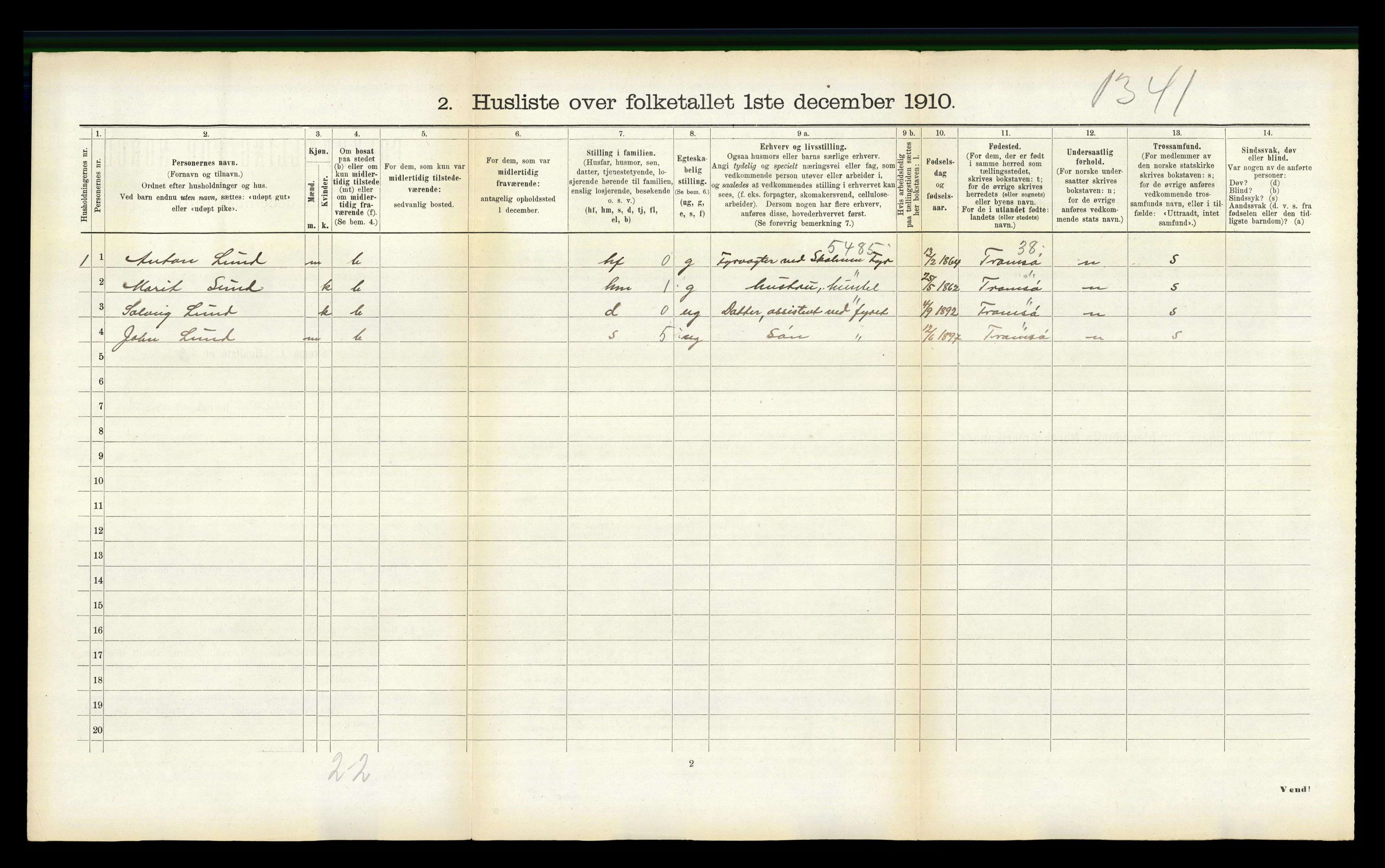 RA, 1910 census for Edøy, 1910, p. 513