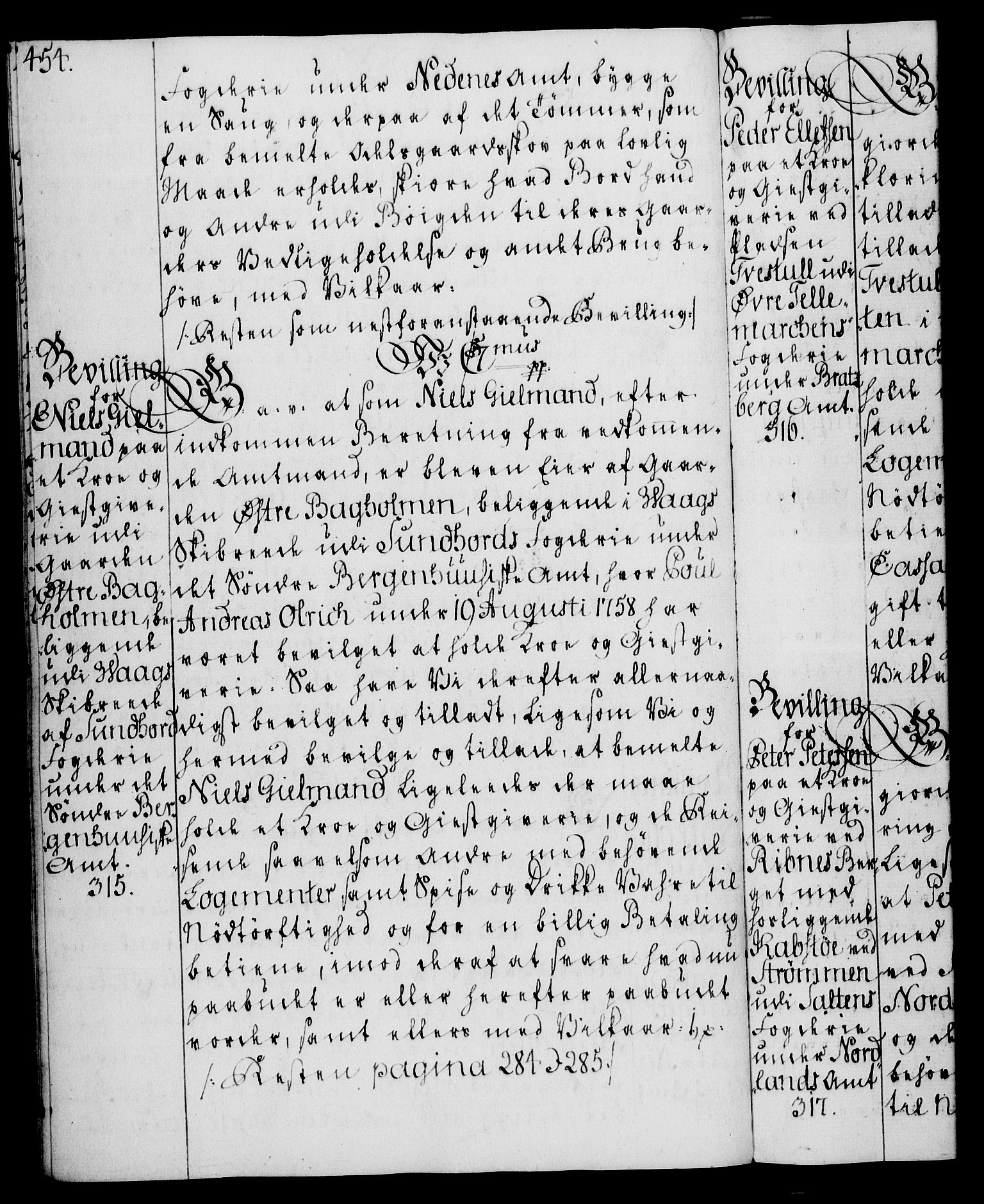 Rentekammeret, Kammerkanselliet, AV/RA-EA-3111/G/Gg/Gga/L0008: Norsk ekspedisjonsprotokoll med register (merket RK 53.8), 1768-1771, p. 454