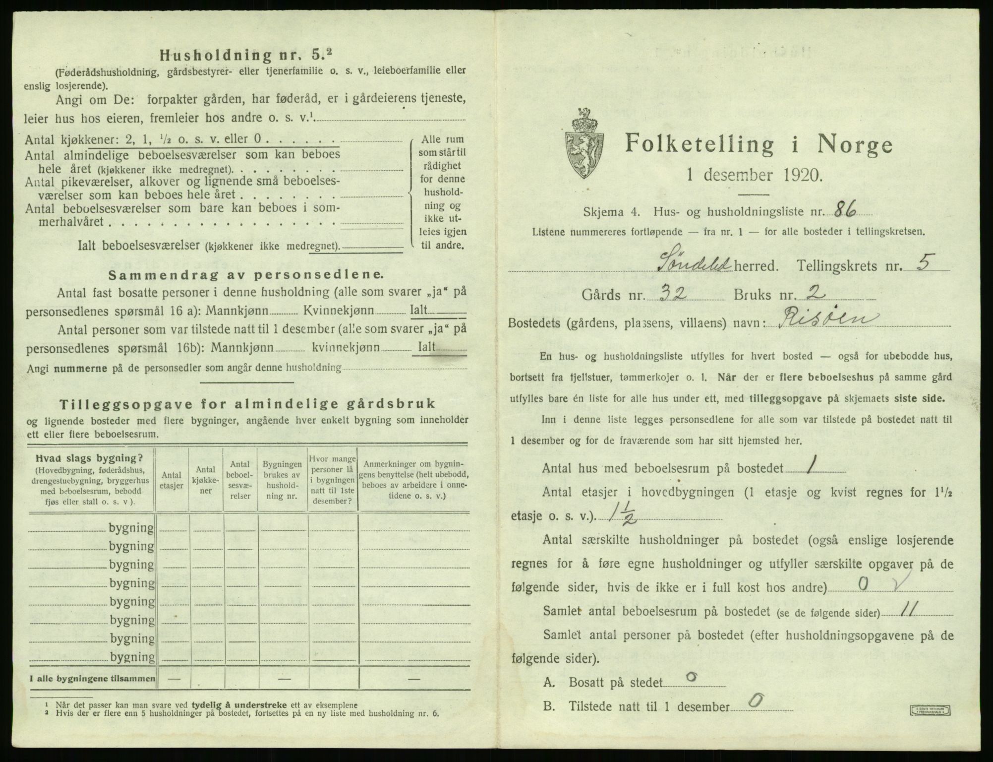 SAK, 1920 census for Søndeled, 1920, p. 563