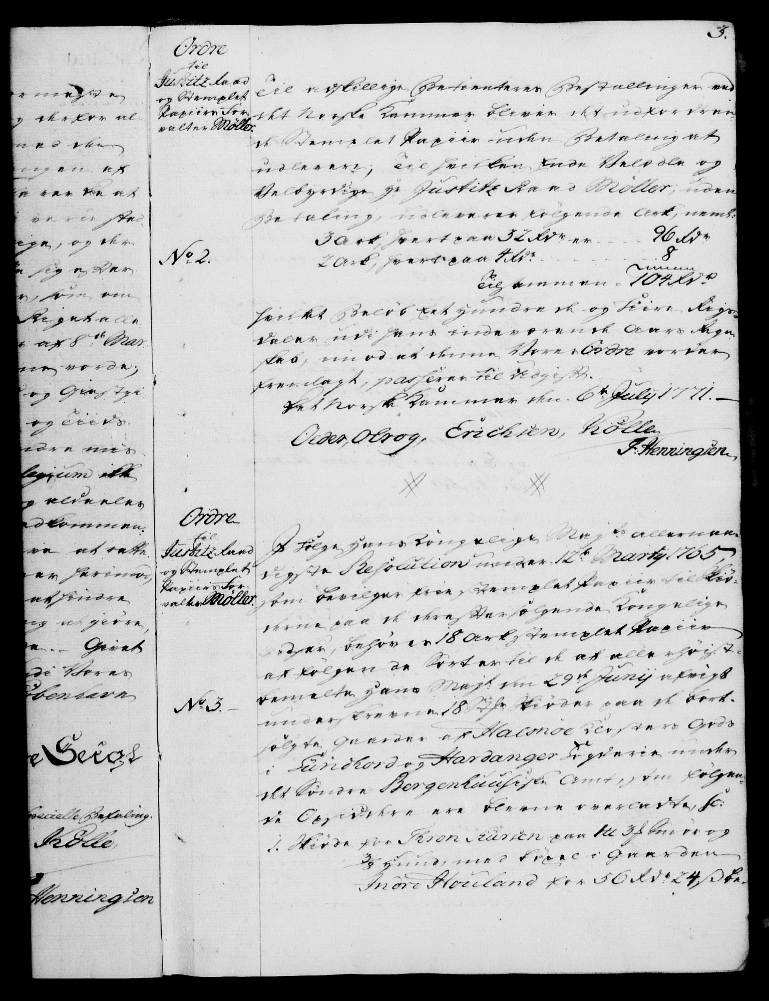 Rentekammeret, Kammerkanselliet, RA/EA-3111/G/Gg/Gga/L0009: Norsk ekspedisjonsprotokoll med register (merket RK 53.9), 1771-1773, p. 3