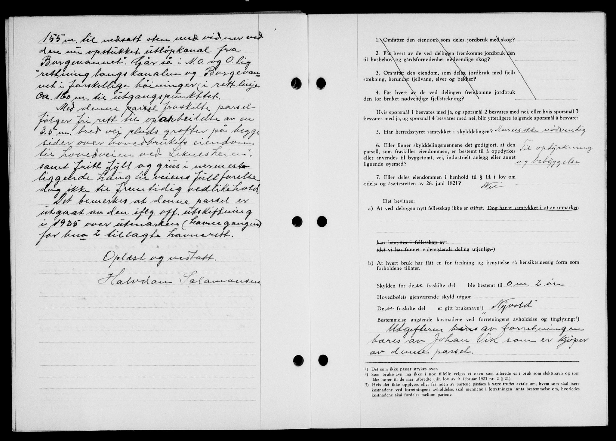 Lofoten sorenskriveri, SAT/A-0017/1/2/2C/L0013a: Mortgage book no. 13a, 1944-1946, Diary no: : 725/1945