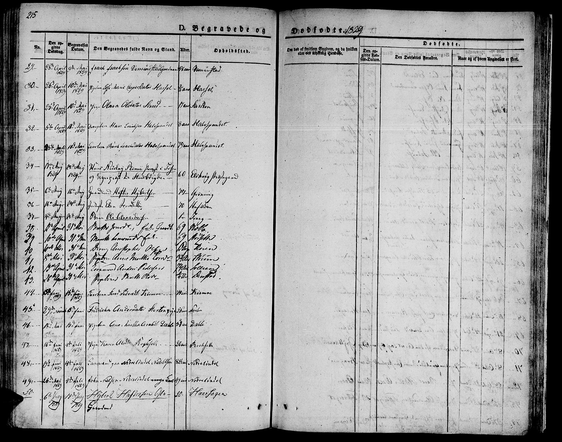 Ministerialprotokoller, klokkerbøker og fødselsregistre - Sør-Trøndelag, AV/SAT-A-1456/646/L0609: Parish register (official) no. 646A07, 1826-1838, p. 215