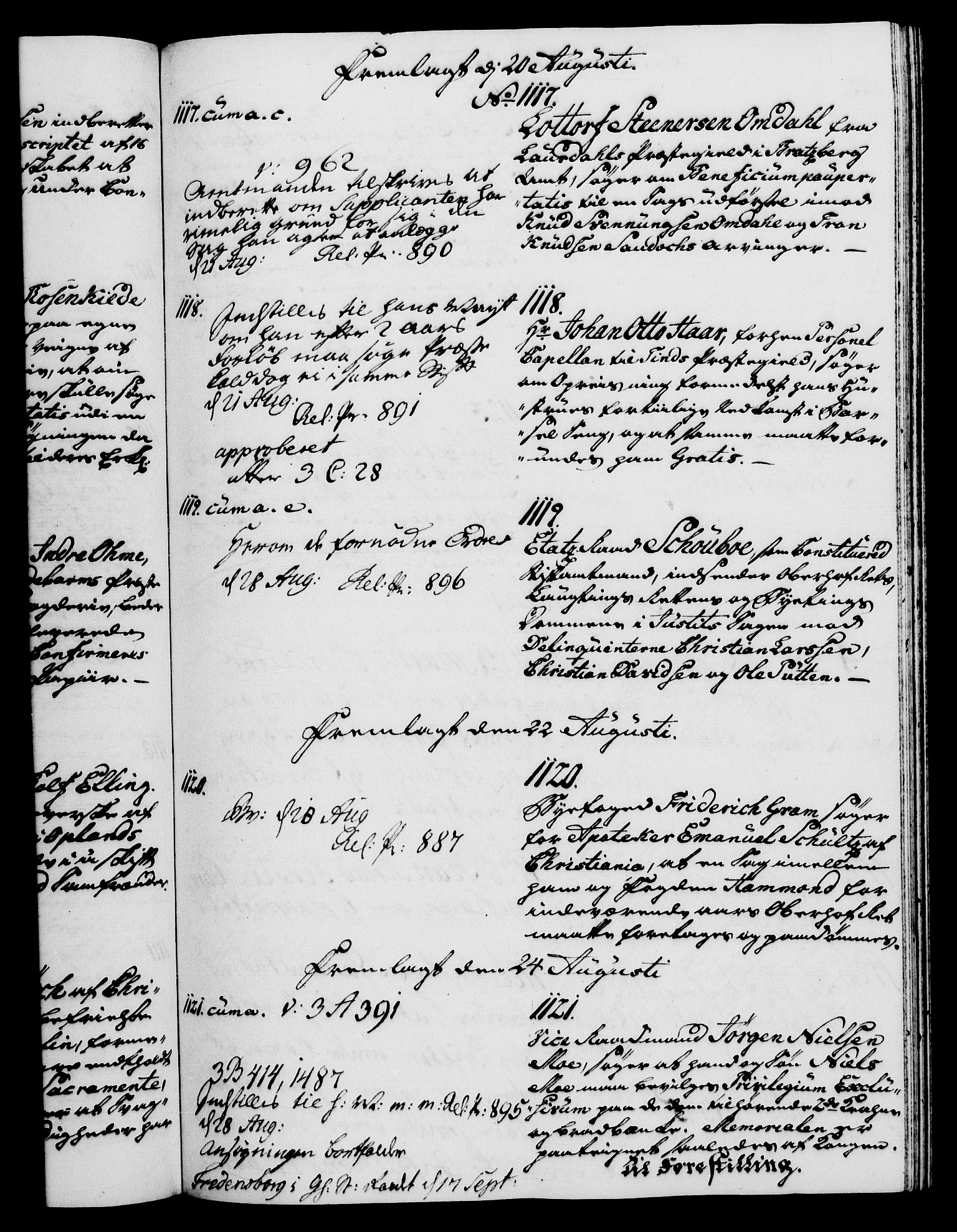 Danske Kanselli 1572-1799, AV/RA-EA-3023/I/Ia/L0002: 3. departements journal, 1772