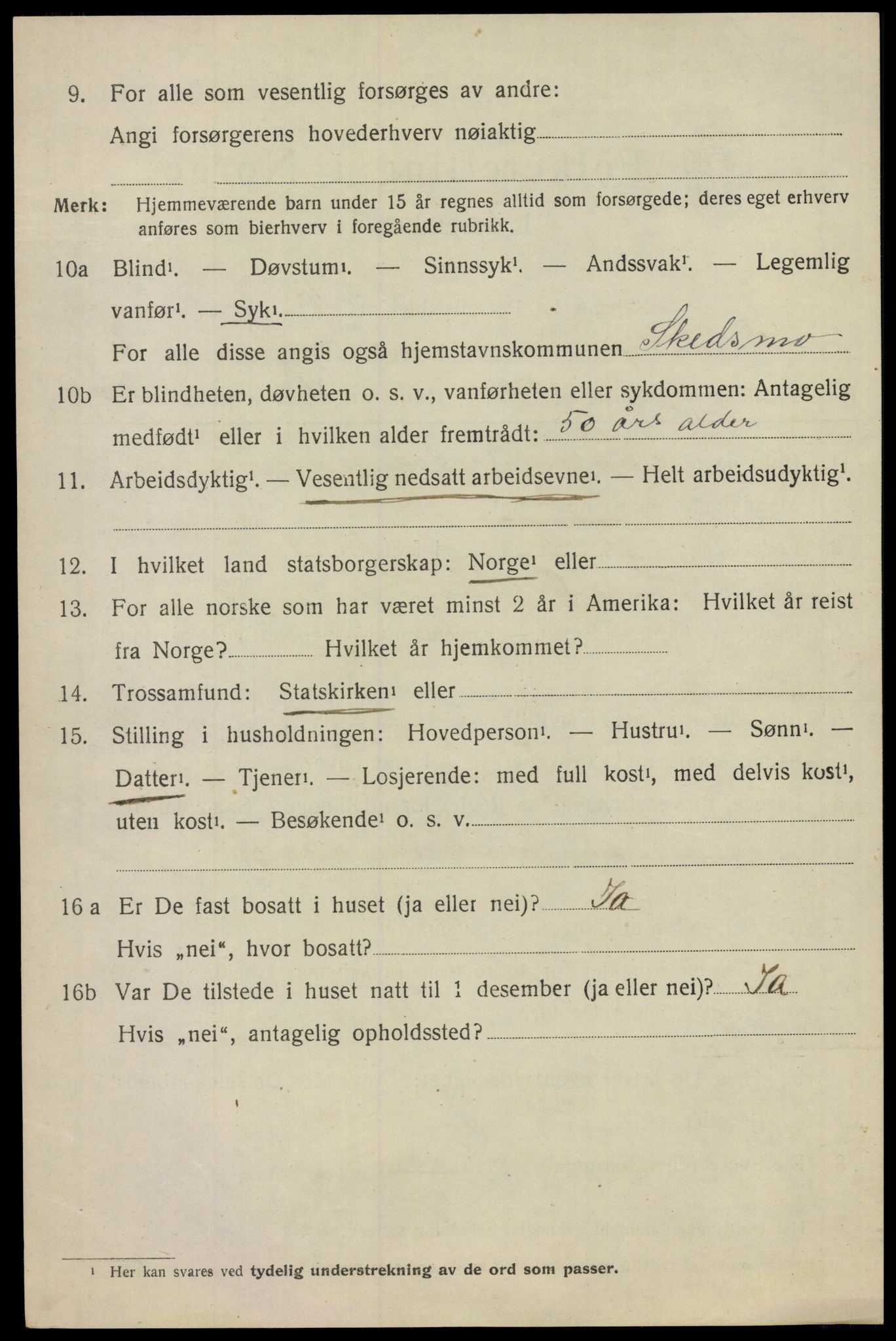 SAO, 1920 census for Skedsmo, 1920, p. 7158