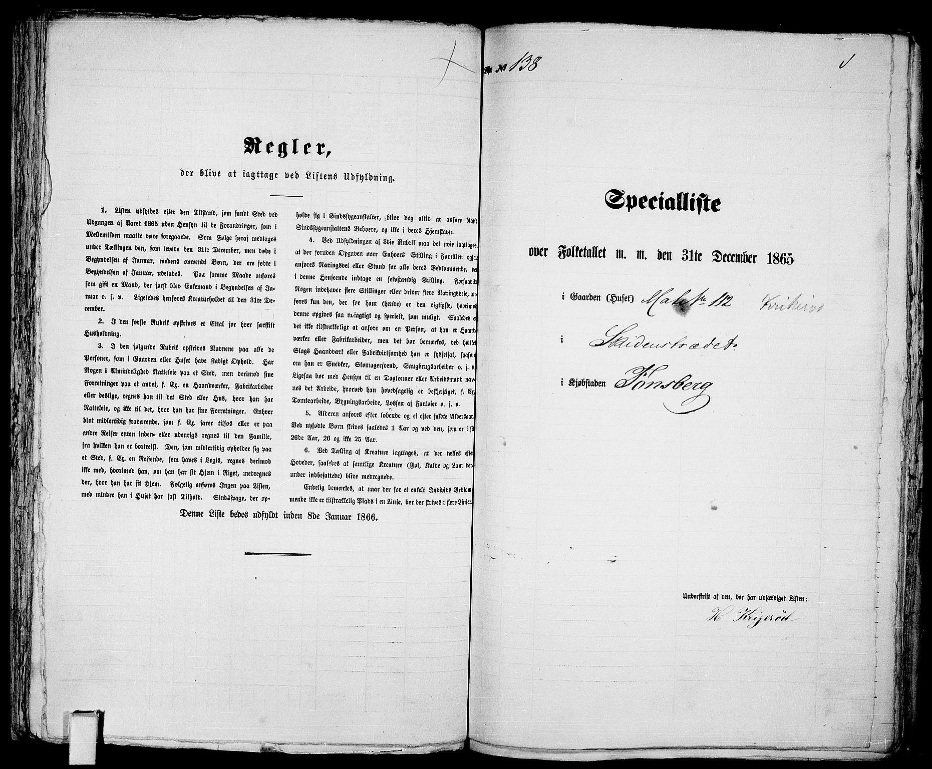 RA, 1865 census for Tønsberg, 1865, p. 302