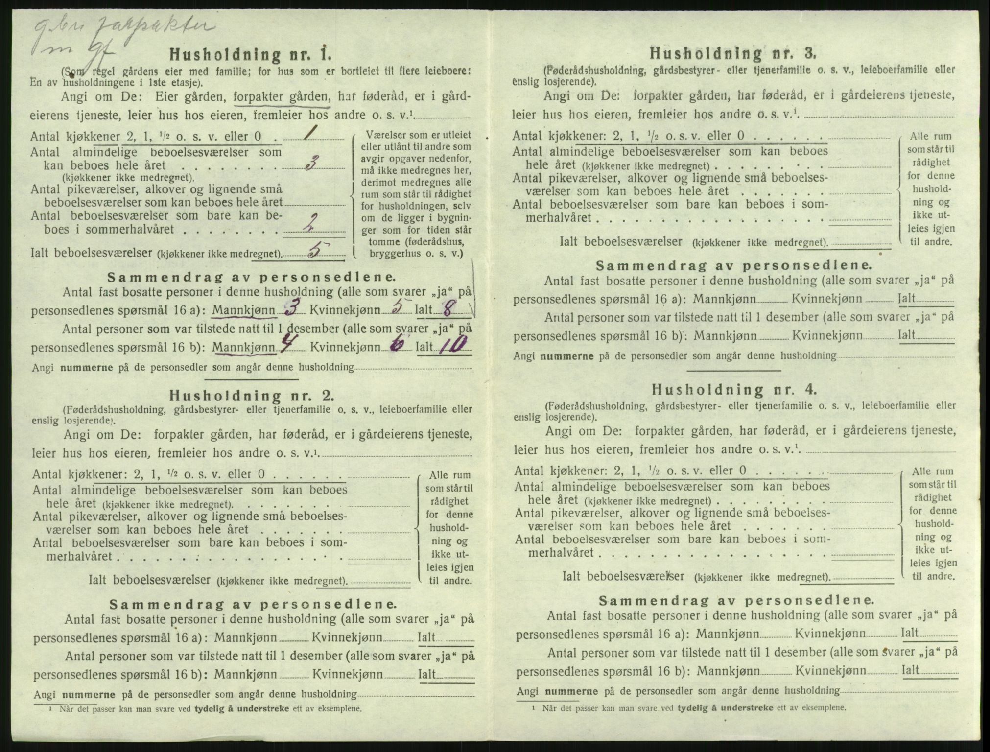 SAK, 1920 census for Froland, 1920, p. 904