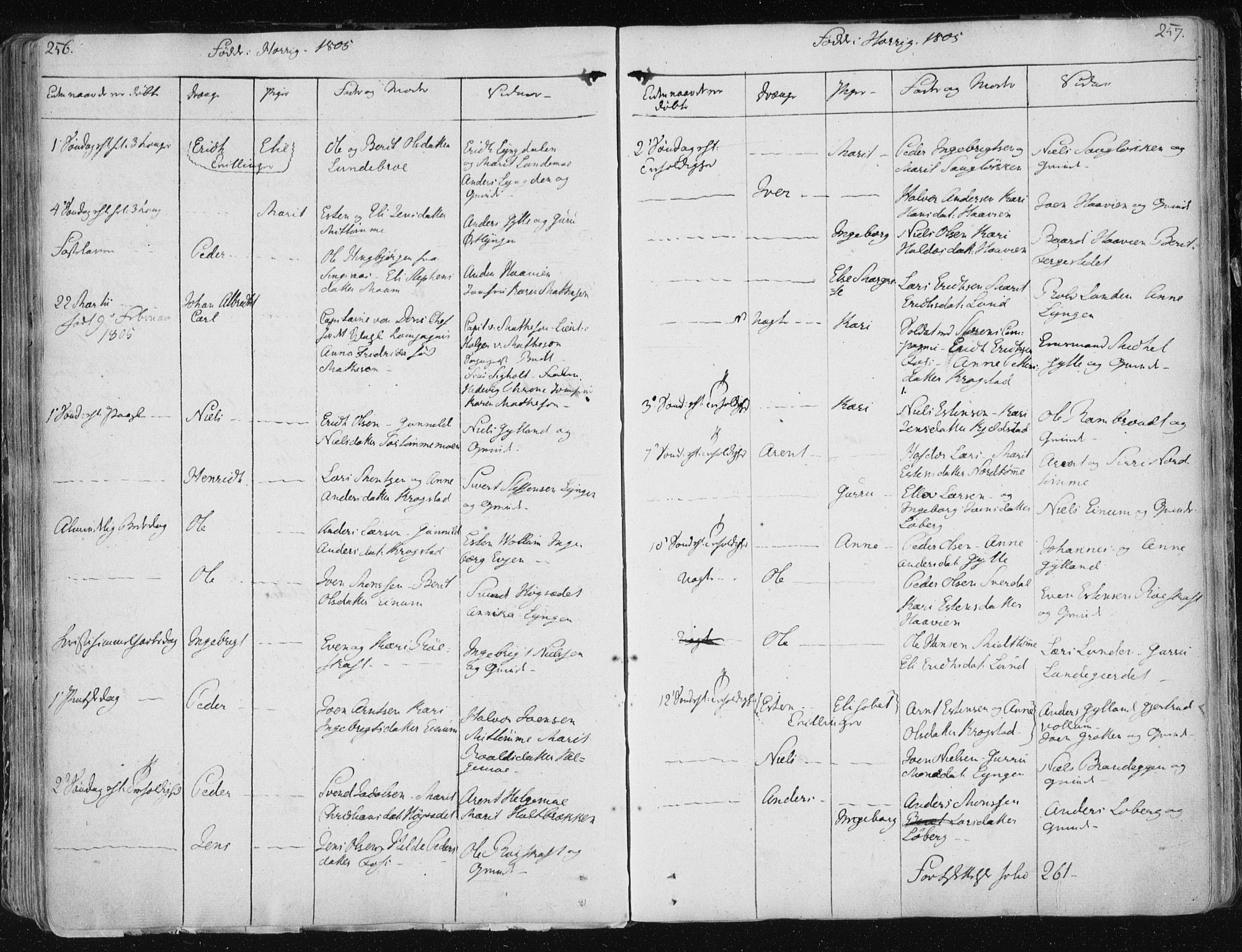 Ministerialprotokoller, klokkerbøker og fødselsregistre - Sør-Trøndelag, SAT/A-1456/687/L0992: Parish register (official) no. 687A03 /1, 1788-1815, p. 256-257