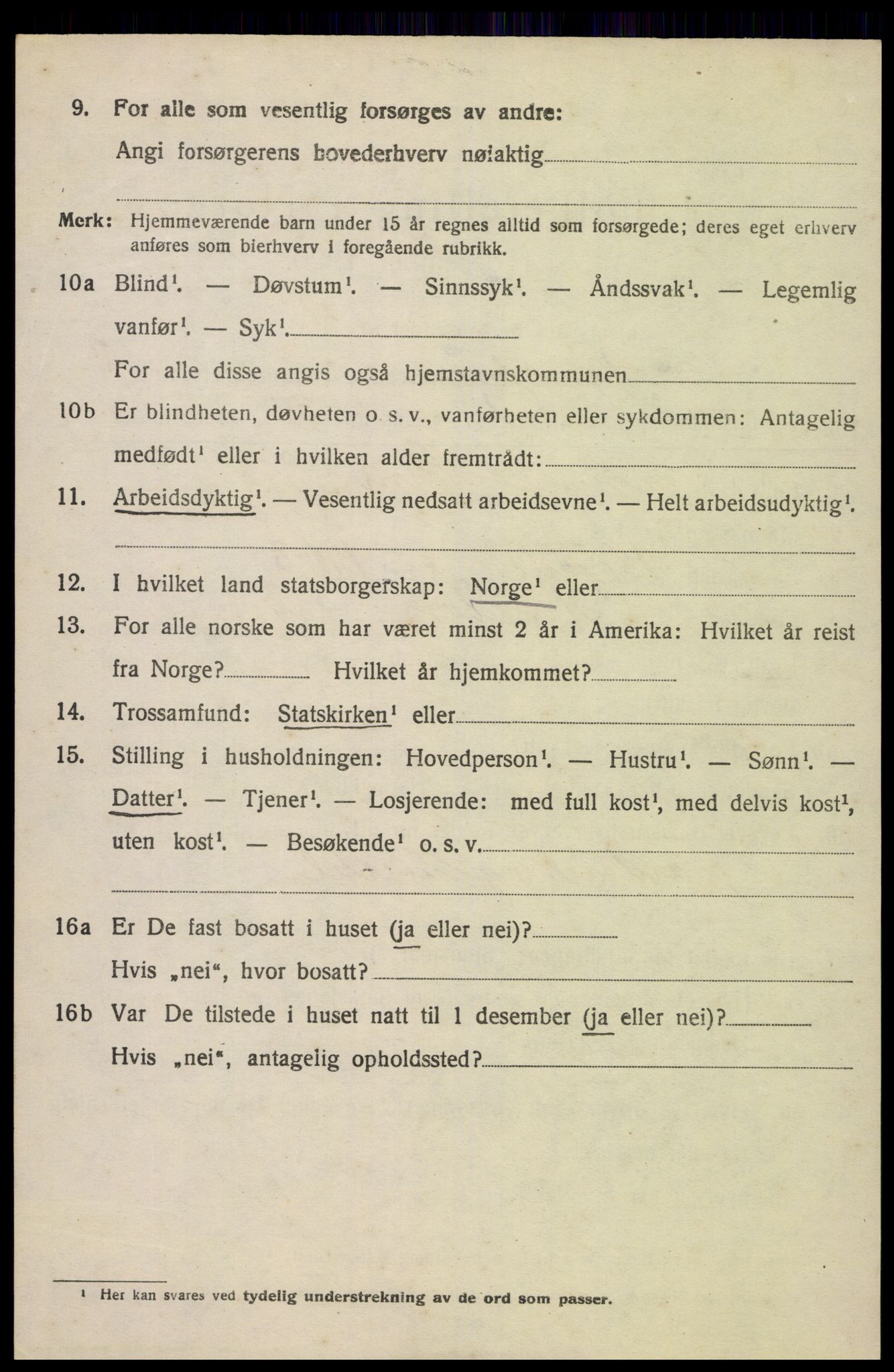 SAK, 1920 census for Herefoss, 1920, p. 325