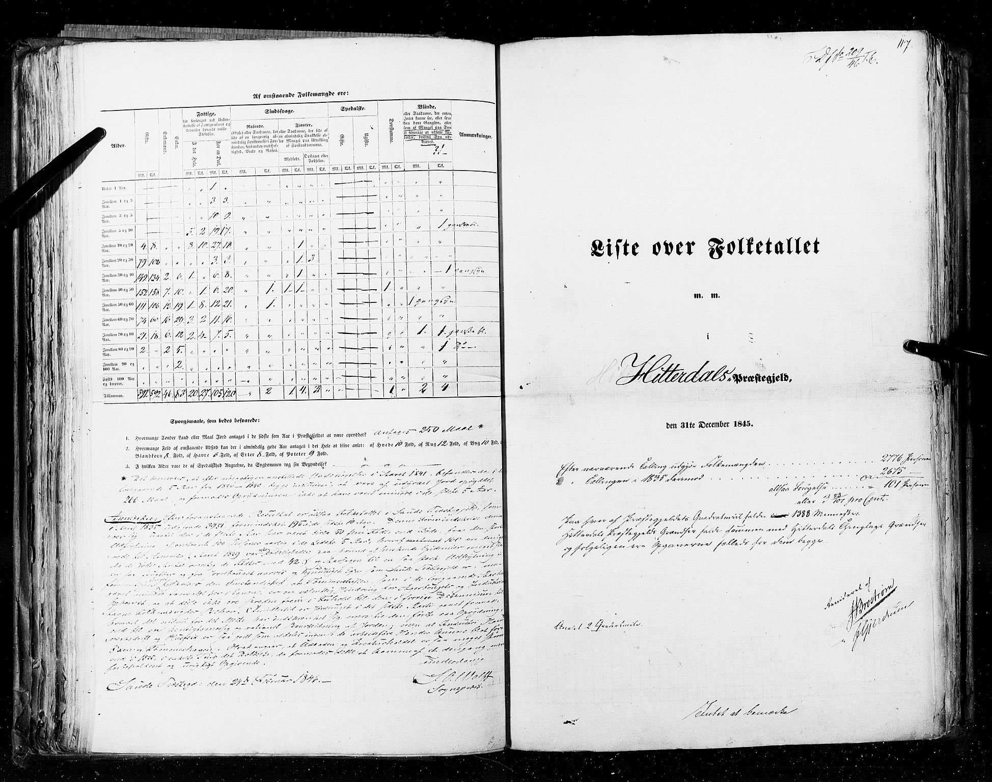 RA, Census 1845, vol. 5: Bratsberg amt og Nedenes og Råbyggelaget amt, 1845, p. 117