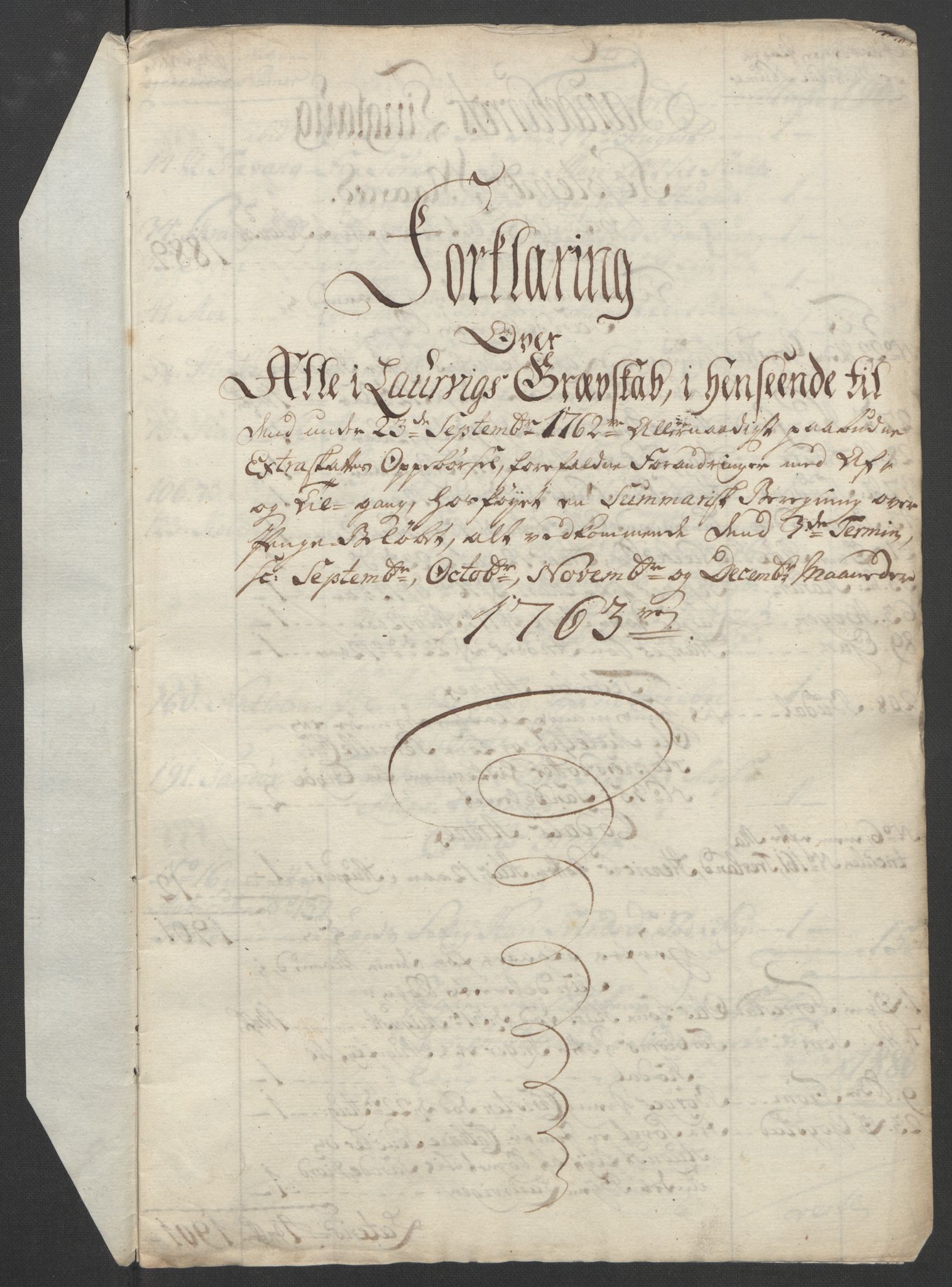 Rentekammeret inntil 1814, Reviderte regnskaper, Fogderegnskap, AV/RA-EA-4092/R33/L2033: Ekstraskatten Larvik grevskap, 1762-1764, p. 129