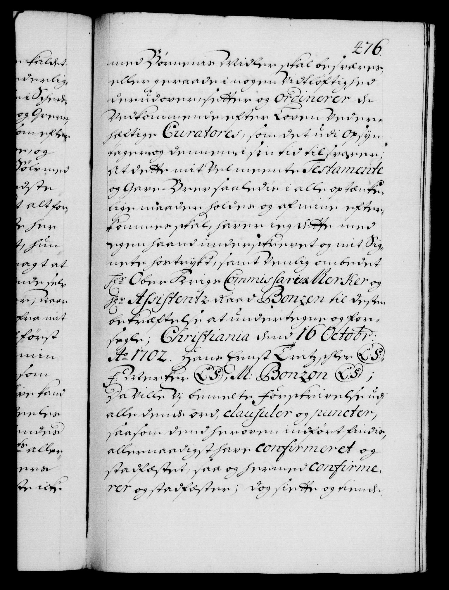 Danske Kanselli 1572-1799, AV/RA-EA-3023/F/Fc/Fca/Fcaa/L0018: Norske registre, 1699-1703, p. 476a