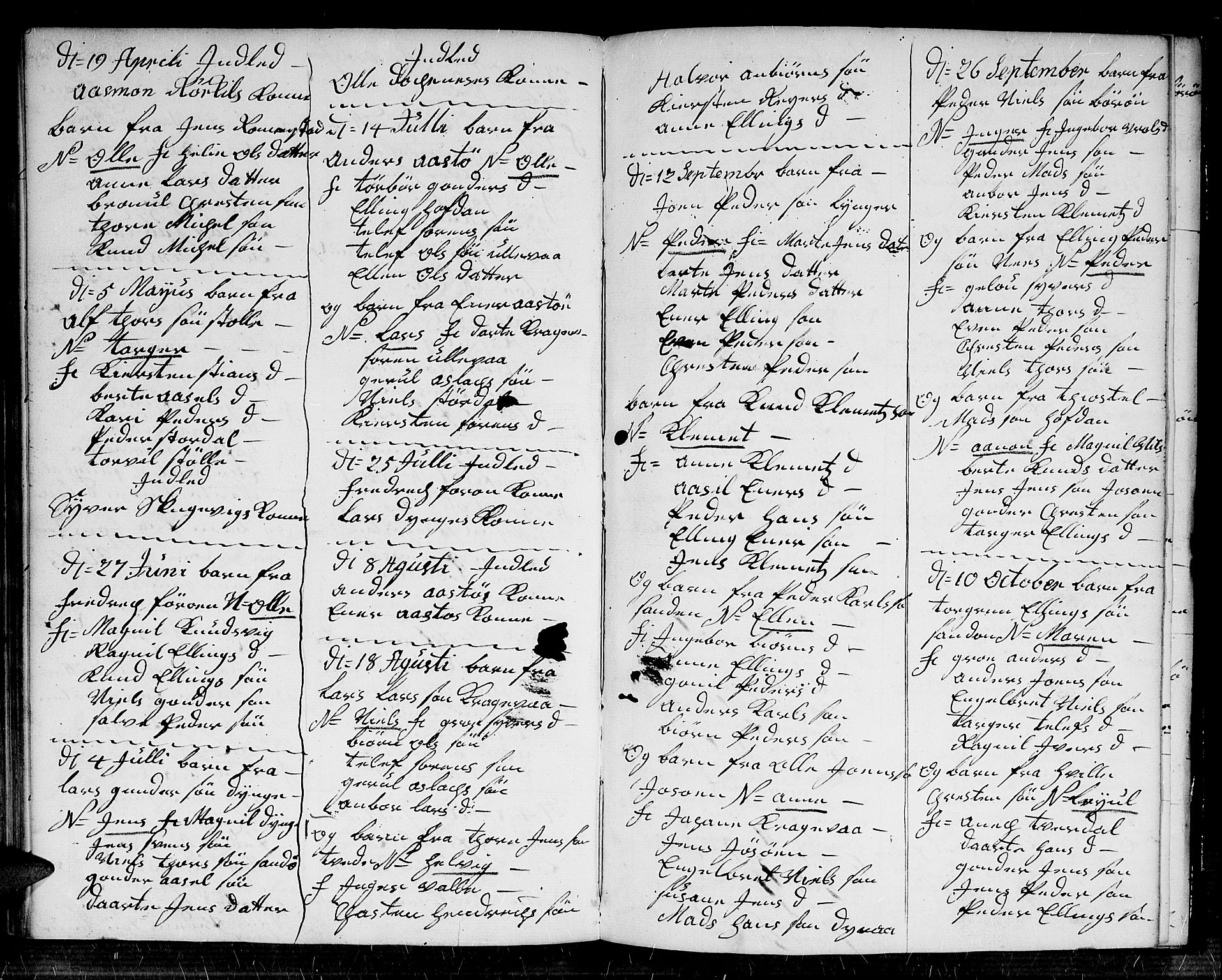 Dypvåg sokneprestkontor, SAK/1111-0007/F/Fb/Fba/L0006: Parish register (copy) no. B 6, 1746-1762, p. 61