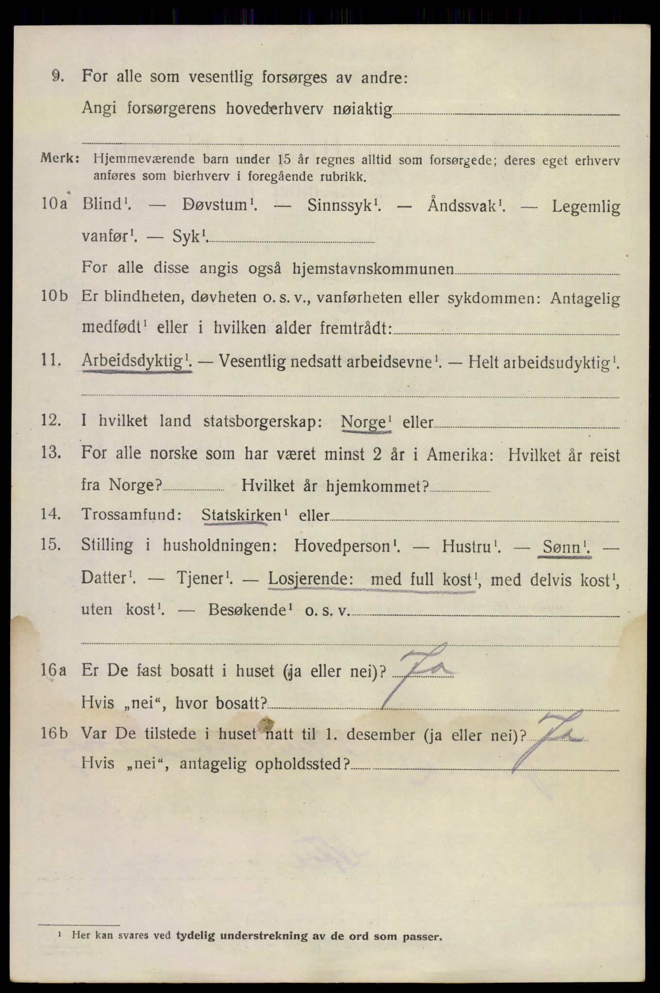 SAKO, 1920 census for Sande, 1920, p. 4043