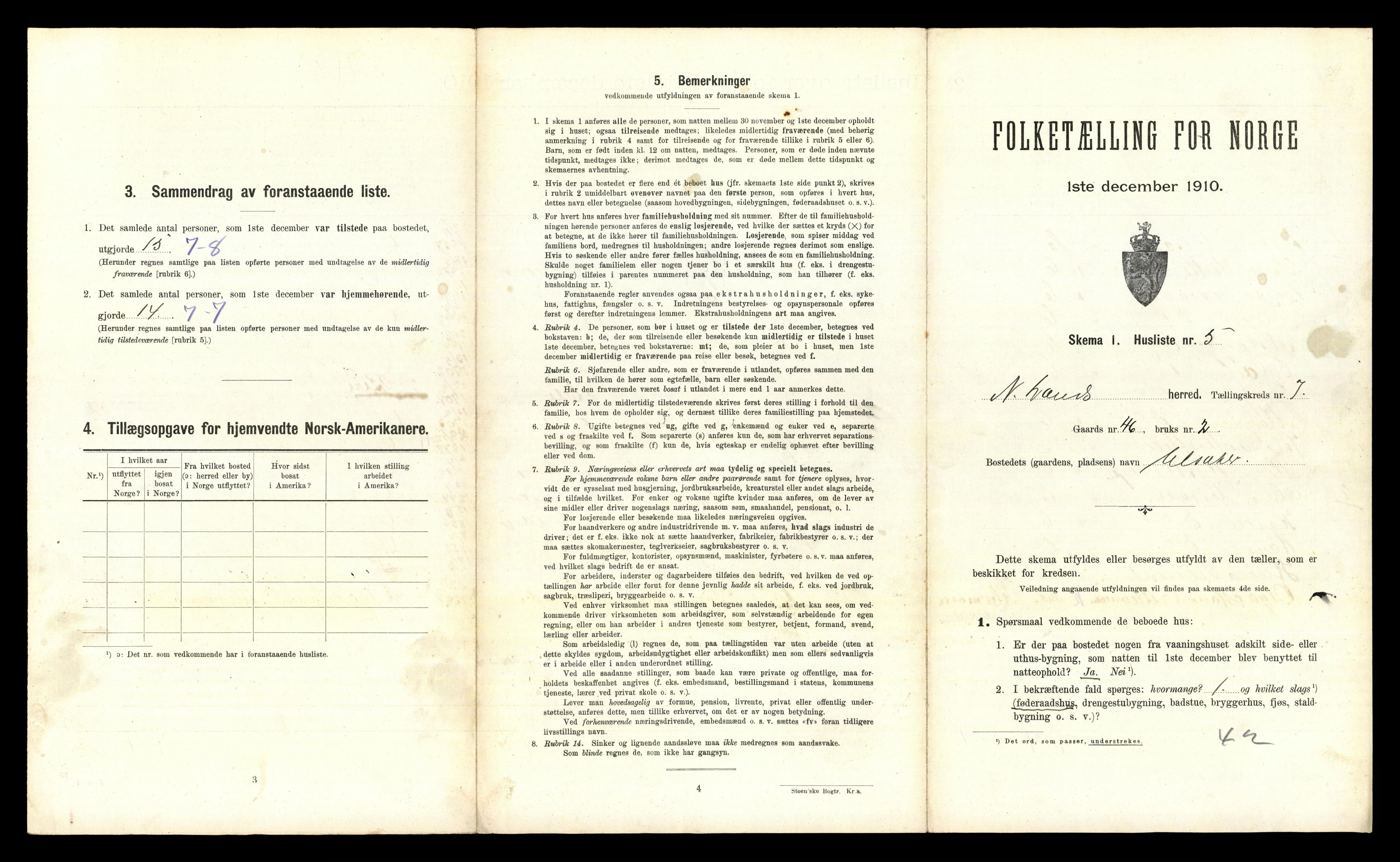 RA, 1910 census for Nordre Land, 1910, p. 639