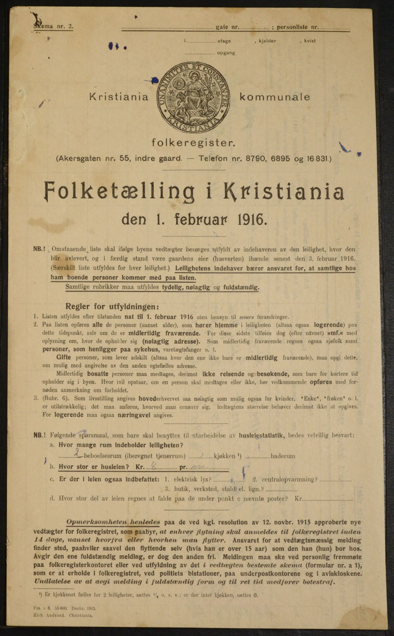 OBA, Municipal Census 1916 for Kristiania, 1916, p. 21352