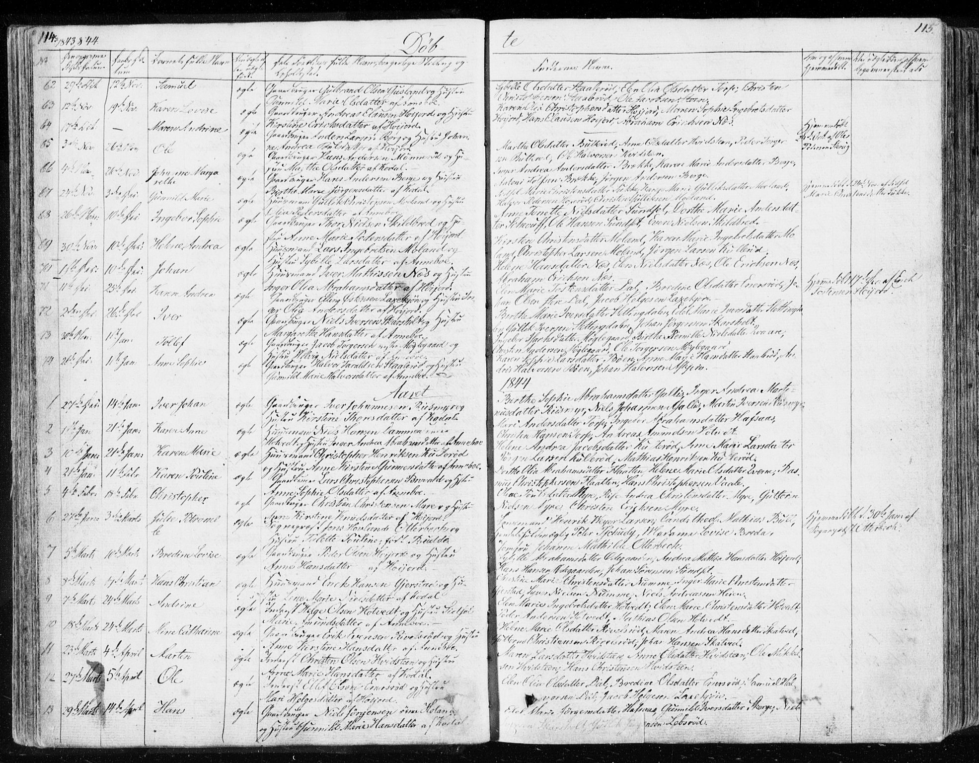 Andebu kirkebøker, AV/SAKO-A-336/F/Fa/L0004: Parish register (official) no. 4, 1829-1856, p. 114-115